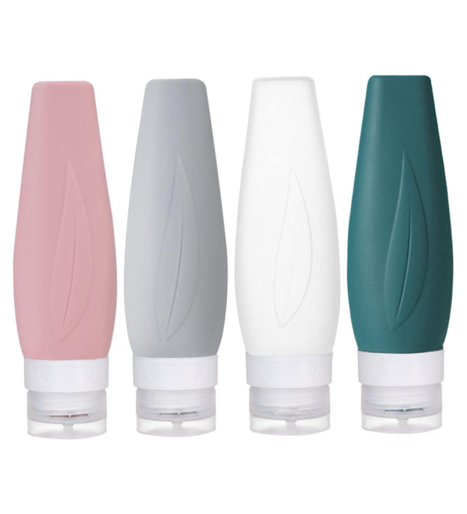 1 Set Silicone Travel Bottles - Reusable Squeeze Bottles for Cosmetics - Perfect Travel Supplies for Women - Buy Online on SooperMarket.com