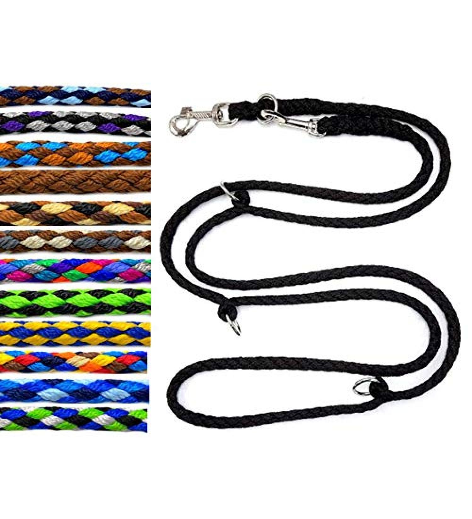 Double Dog Leash for Medium Dogs (Up to 45kg) - 2.80m Black Training Leash | 39 Color Options Available - Buy Online on SooperMarket.com
