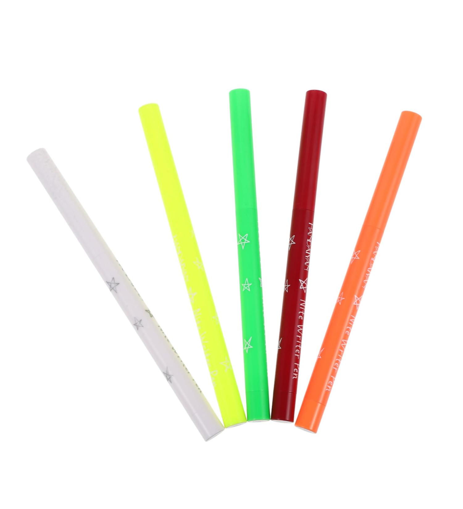 HAPINARY 5pcs Halloween Paint Pen Glow Eyeliner Pencil Eyeliner Fluorescence Make up Highlighter Plastic - Buy Online on SooperMarket.com