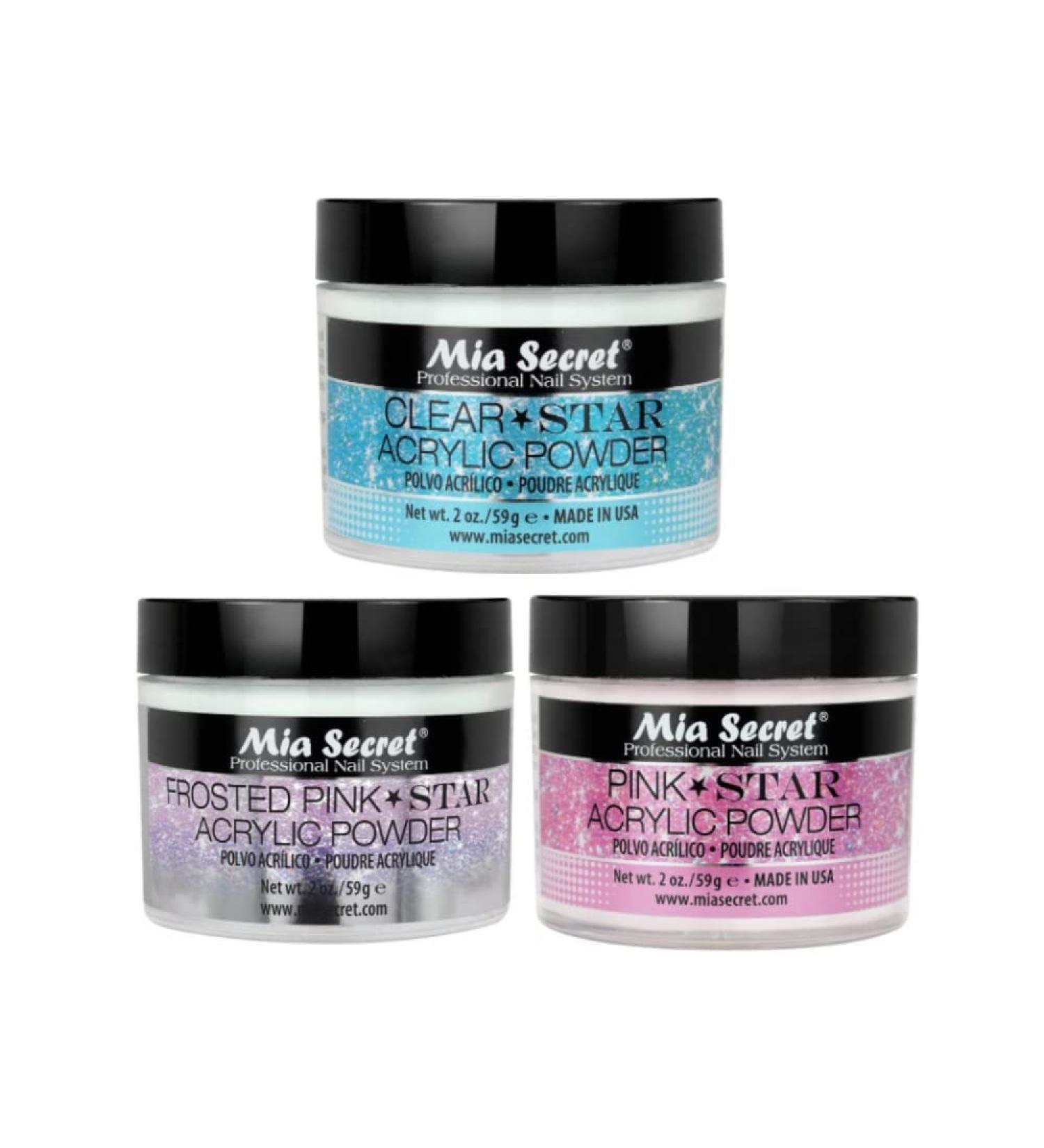Mia Secret Acrylic STAR - Clear Pink Frosted Pink | 2 oz - Premium Nail Art Supplies for International Shipping - Buy Online on SooperMarket.com