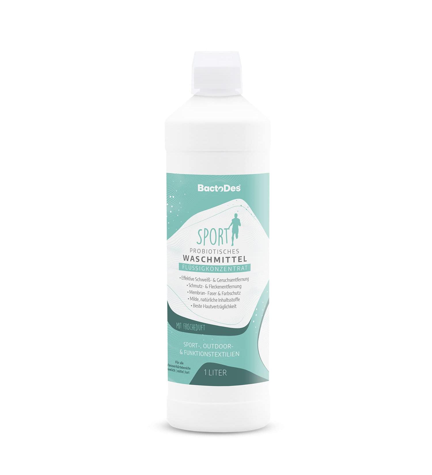 BACTODES BWash Sports Detergent 1L - Probiotic Liquid for Sports Clothing | Fresh Fragrance Sweat Protection Ideal for Outdoor & Functional Wear - Buy Online on SooperMarket.com