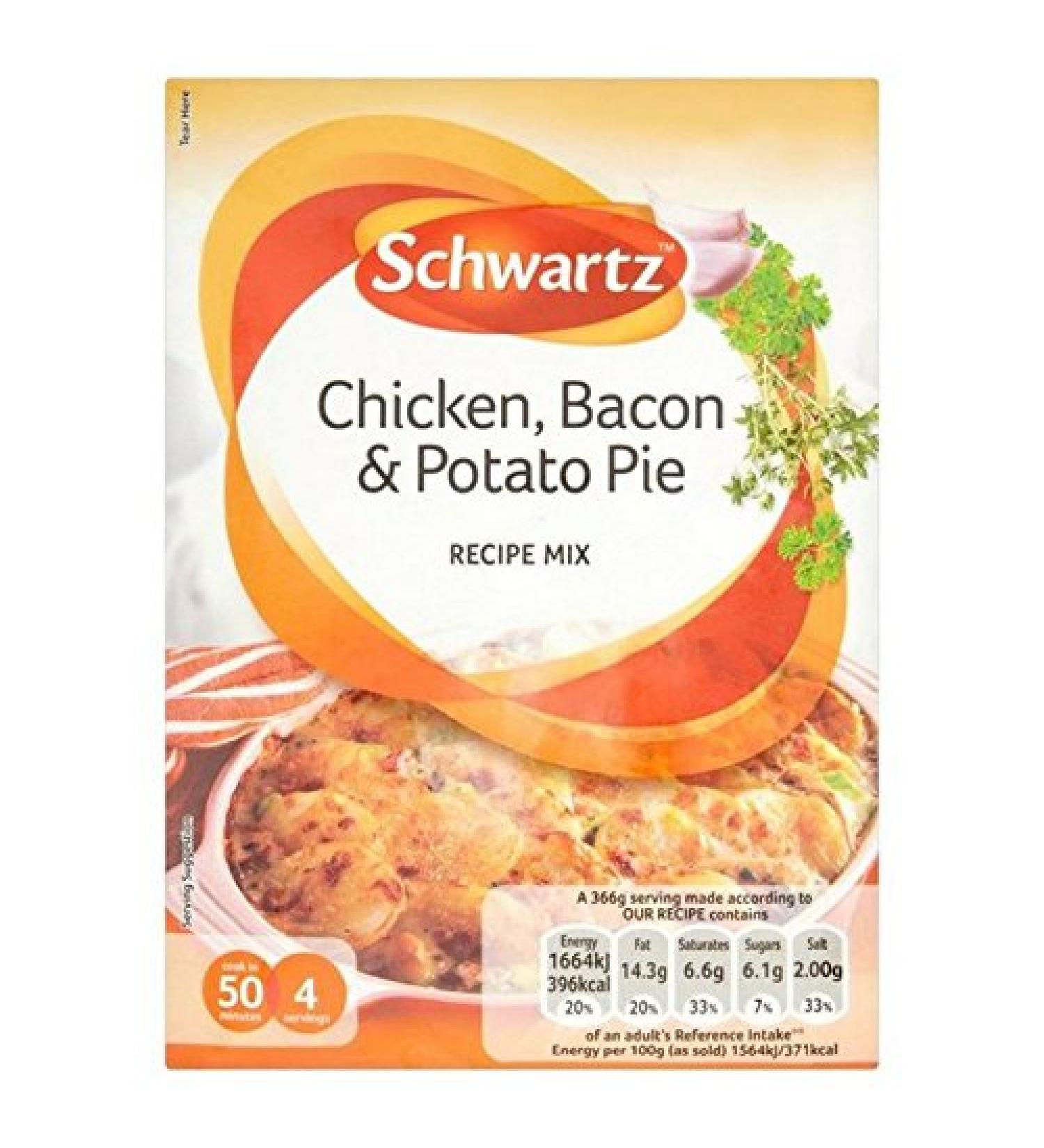 Schwartz Chicken Bacon & Potato Pie 35g (Pack of 2)