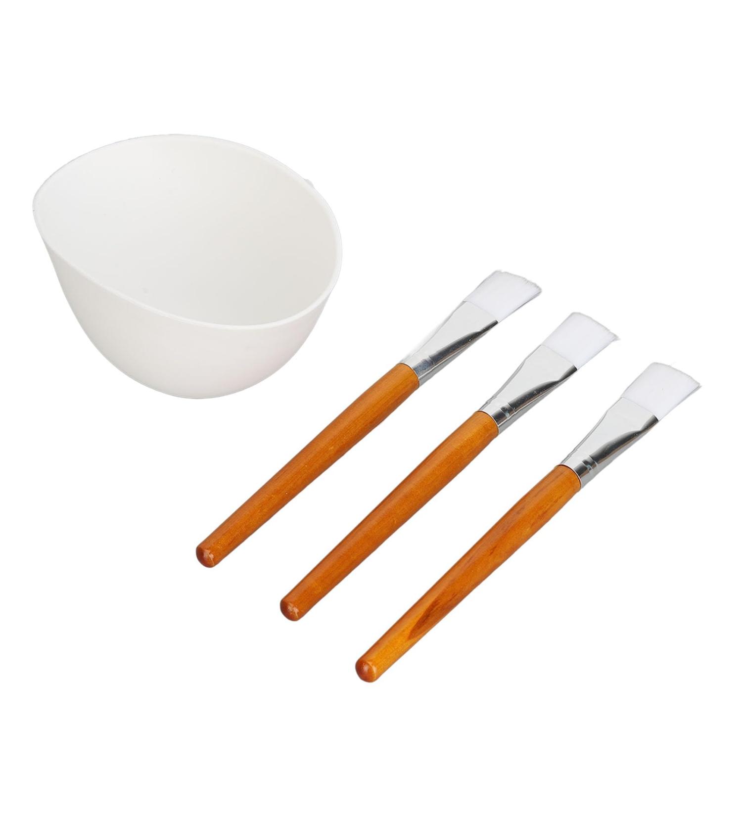 TYTOGE Facemask Mixing Tool Set Multifunctional Reusable Silicone Face Mask Bowl Wooden Brush Set for Oils Moisturizers - Buy Online on SooperMarket.com