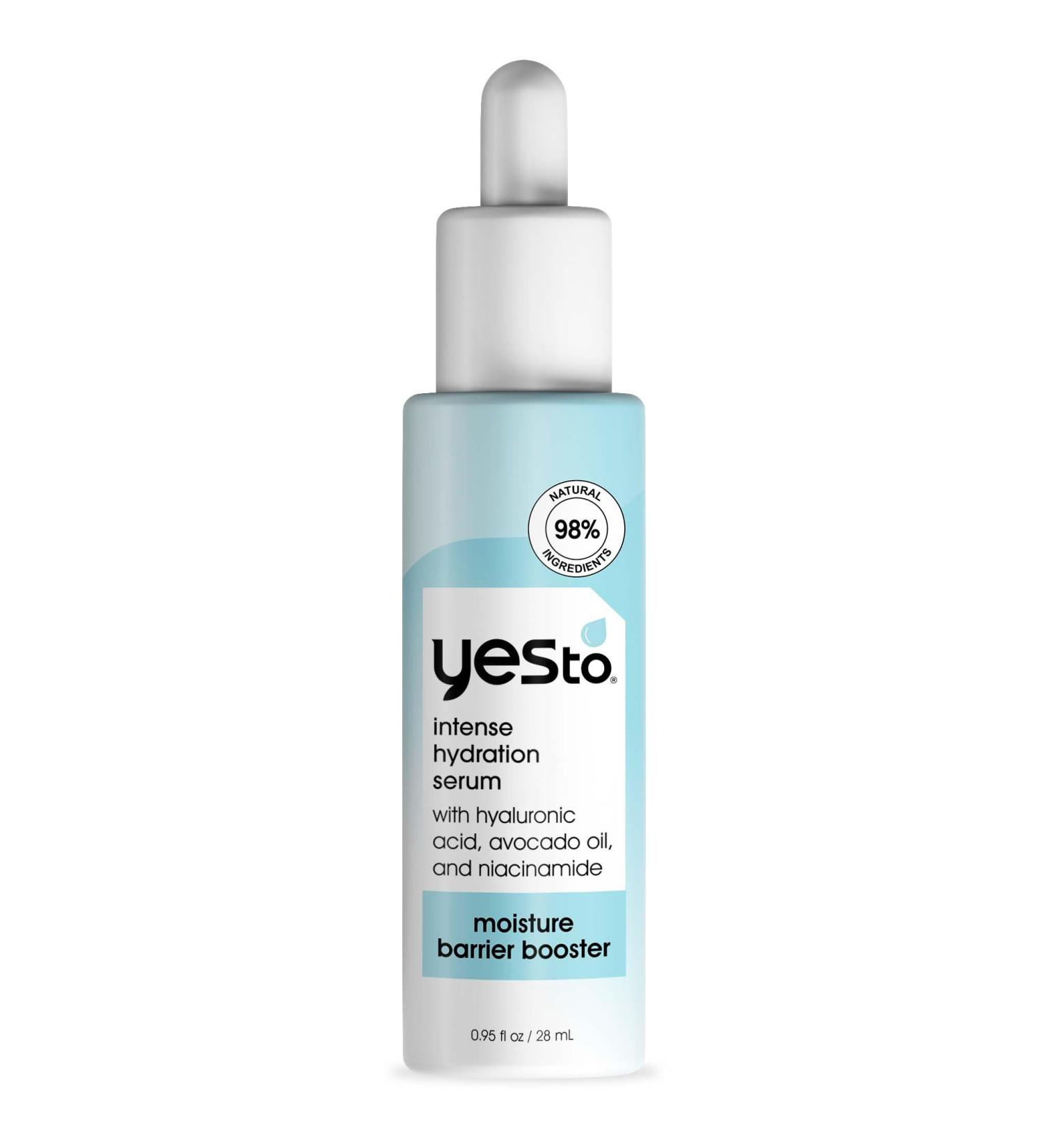 Yes To Intense Hydration Serum | Natural Vegan Skincare with Hyaluronic Acid & Avocado Oil | Moisture Lock & Skin Barrier Support | 0.95 Fl Oz - Buy Online on SooperMarket.com