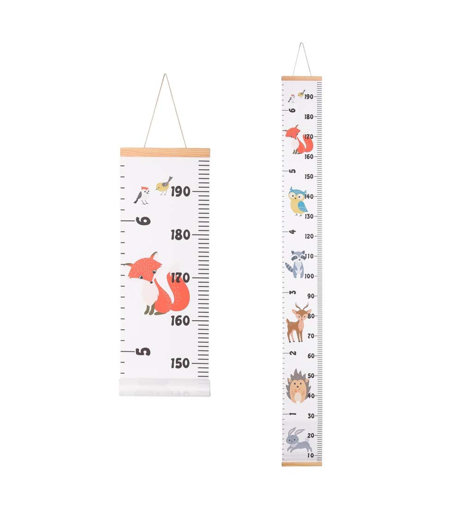 Xinzistar Canvas Nursery Height Chart for Kids | Wall Hanging Growth Ruler for Boys and Girls | Children's Bedroom Decoration (Animals) - Buy Online on SooperMarket.com