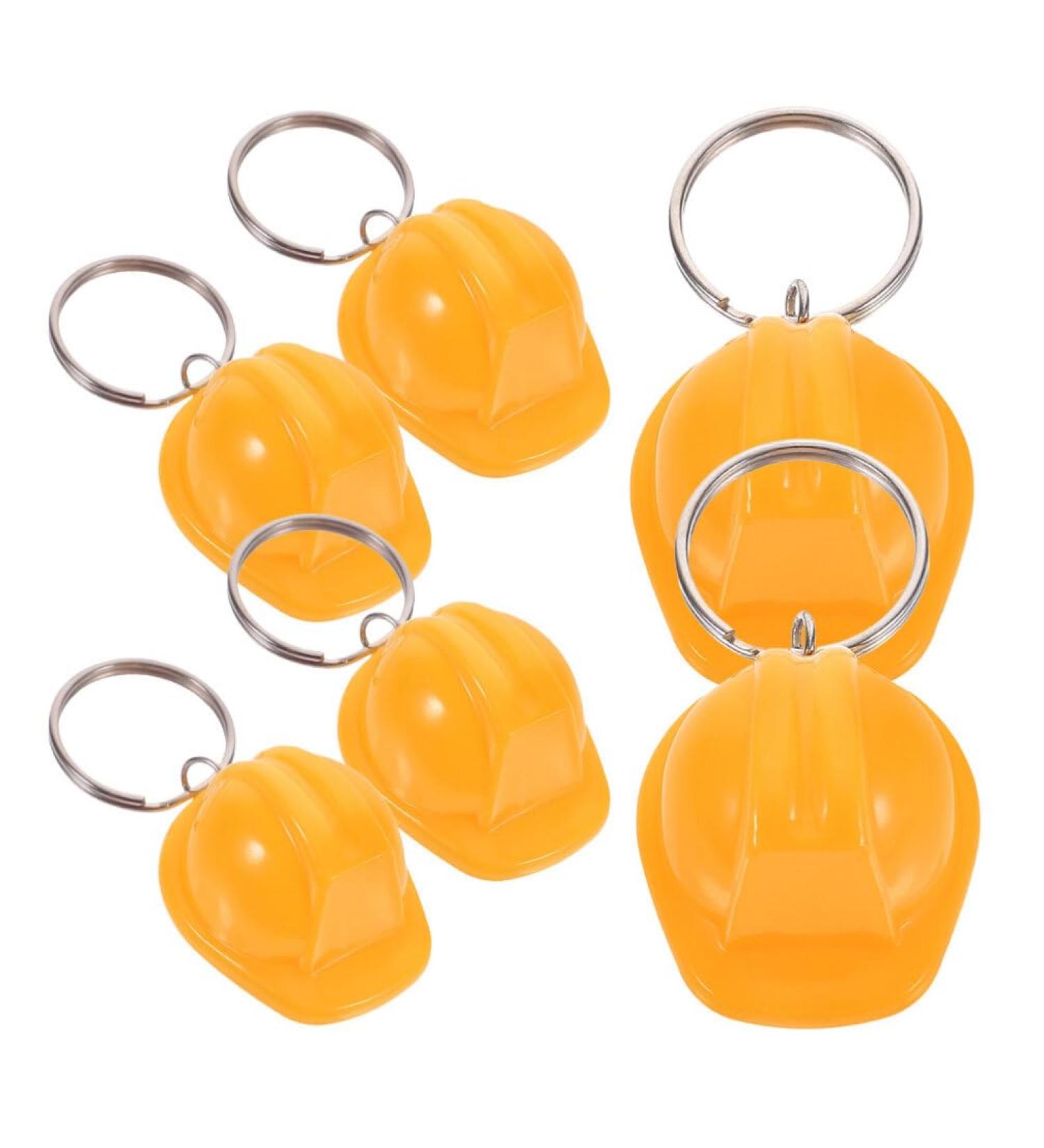 IMIKEYA Construction Hat Keychain 6pcs Mini Helmet Key Rings Safety Helmets Hard Hats Pendant Charms Construction Party Favors Yellow - Buy Online on SooperMarket.com