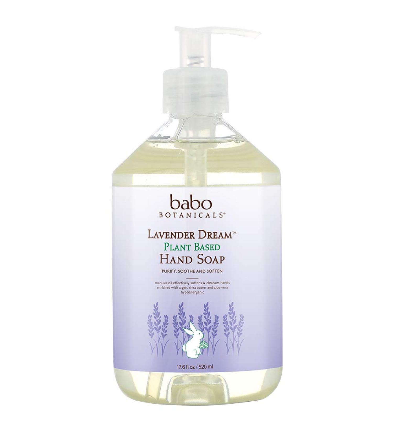 Babo Botanicals Lavender Dream Hand Soap 17.6 fl oz - Plant-Based & Natural Cleanser - Buy Online on SooperMarket.com