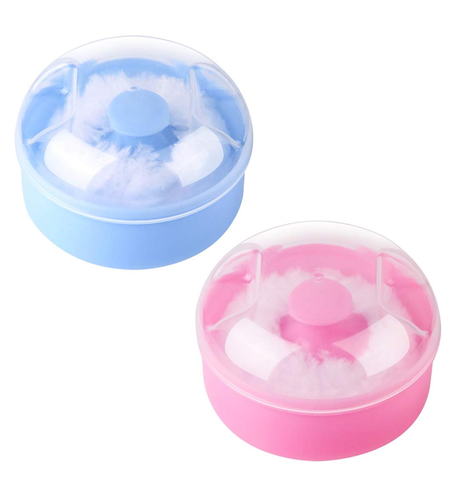 Arroyner Baby Body Cosmetic Powder Puff Set - Pink & Blue (2pcs) - Buy Online on SooperMarket.com
