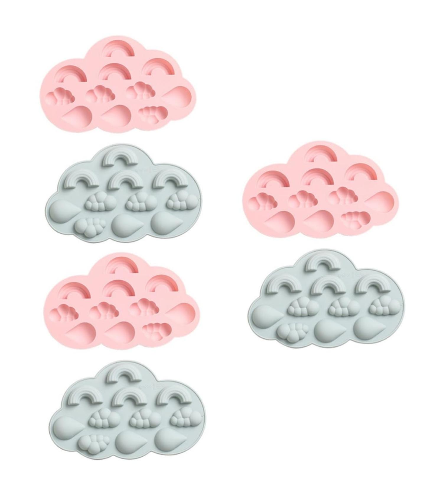 6 Pcs Silicone Mold Silicone Ice Mold Cake Mold Chocolate Mold Cookie Mold Baking Mold Biscuit Kitchen Supplies Silica Gel 22.6X14.5X1.5CMx3pcs Assorted Colorx3pcs - Buy Online on SooperMarket.com