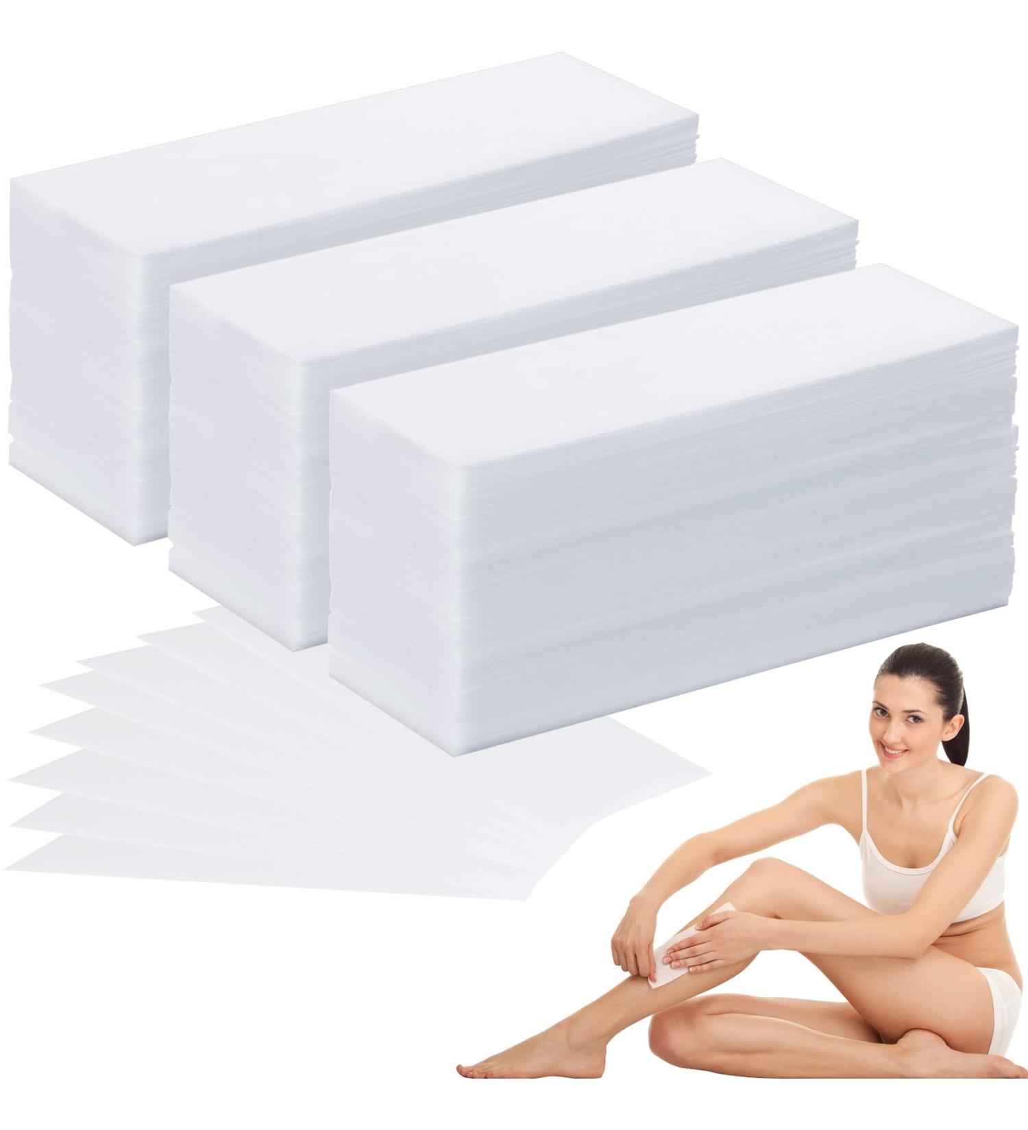 SEPGLITTER 300 ct Non Woven Wax Strips for Hair Removal - 2.8 x 7.9 Inch Face & Body Hair Cleaning - Buy Online on SooperMarket.com