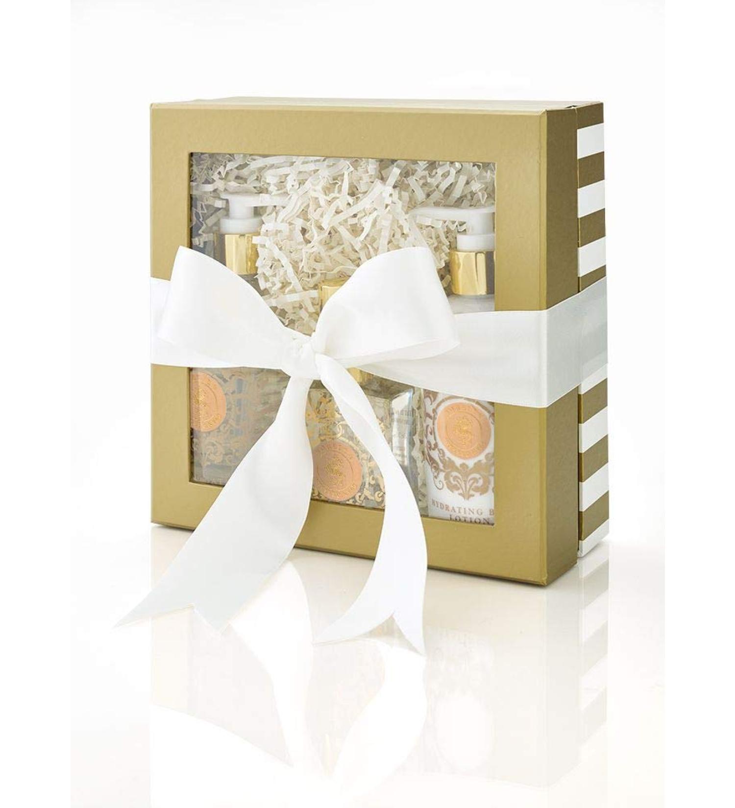 Shelley Kyle Sorella Complete Gift Set Includes Hydrating Body Lotion Foaming Bath Gel And Perfume Packaged in Beautiful Cream and Gold Gift Box with Ribbon - Buy Online on SooperMarket.com