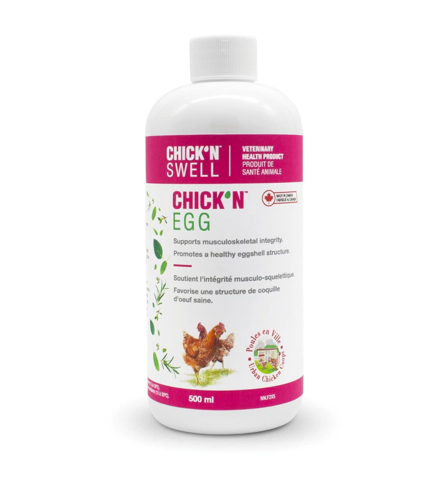 Premium Poultry Calcium Supplement for Bone Health & Egg Production-Chick N Egg from Chick N Swell Brand- for All Poultry. 500 ml- Makes 300 liters. - Buy Online on SooperMarket.com