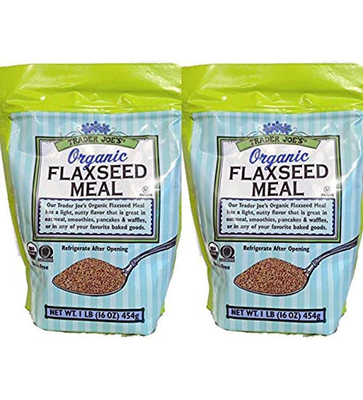 Trader Joe's Organic Flaxseed Meal 1lb (16 oz) - 2-PACK