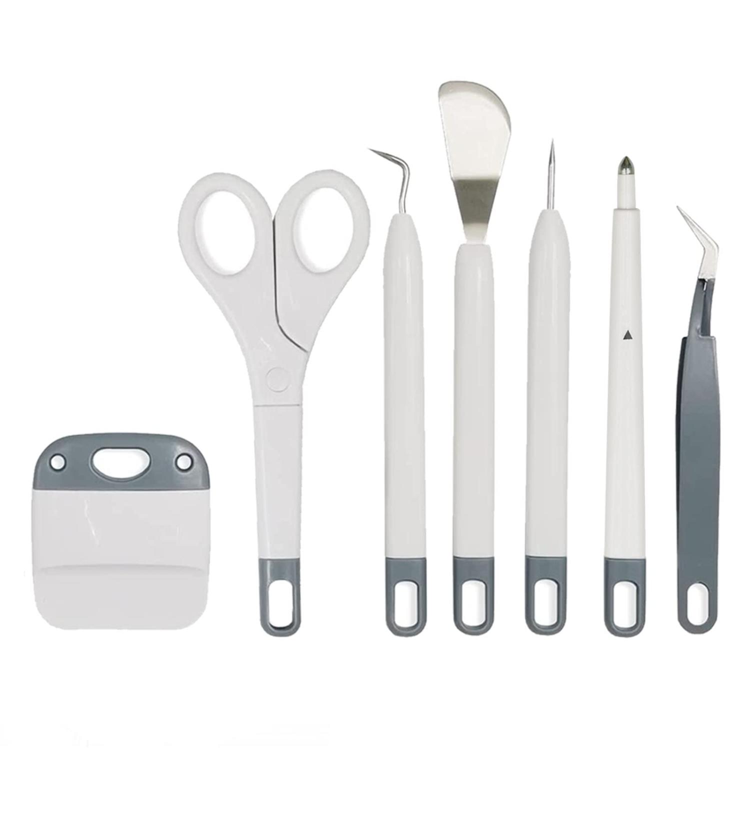 Weeding Tools Set for Vinyl  Precision Basic Tools Kit for Cricut/Silhouette/Siser/Oracal 7pcs Gary Gray - Buy Online on SooperMarket.com