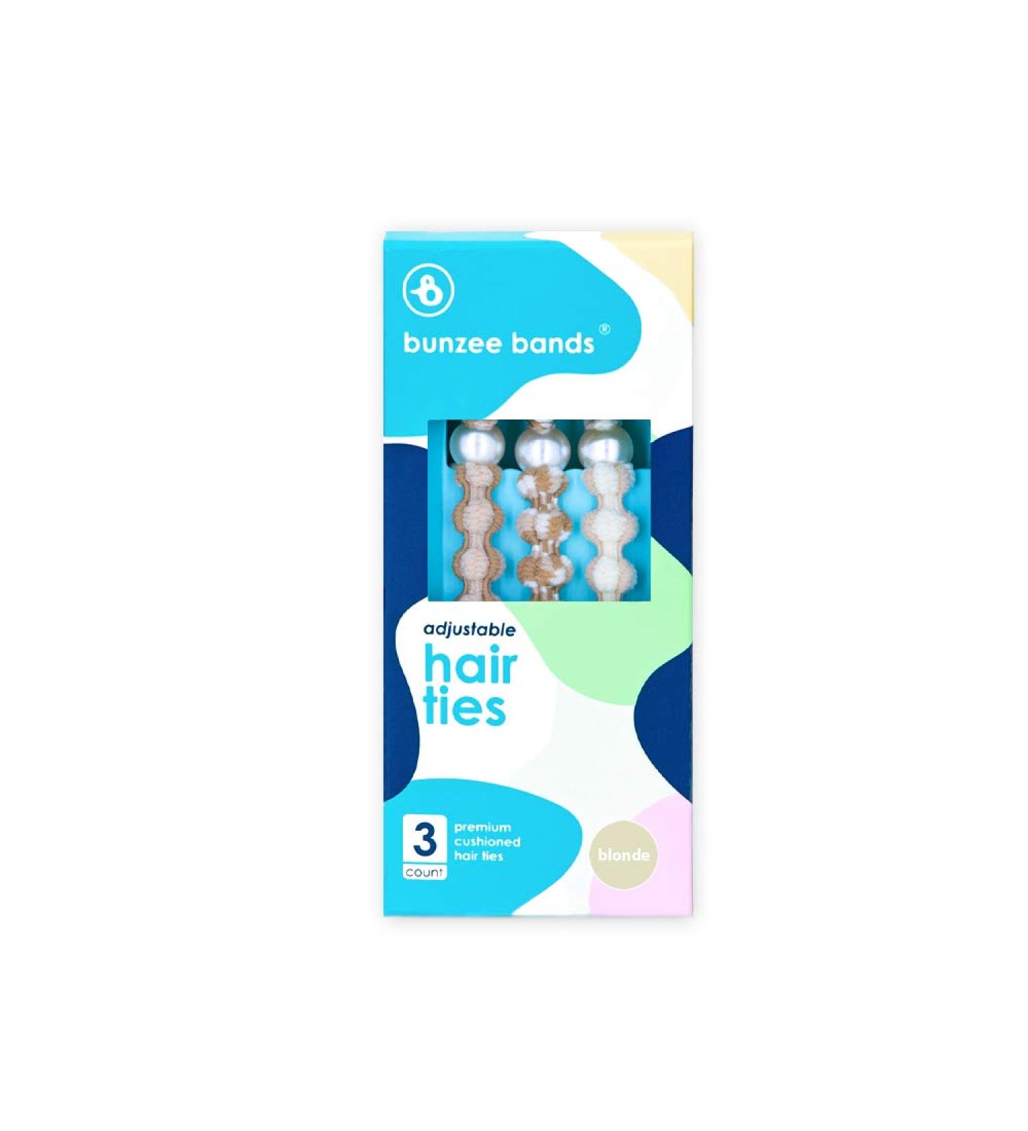 Bunzee Bands - Adjustable Length Hairbands | No-Slip Cushioned Design | Perfect for Thick Ponytails, Buns, Puffs & Updos | Patent Pending (Small, Beige) - Buy Online on SooperMarket.com