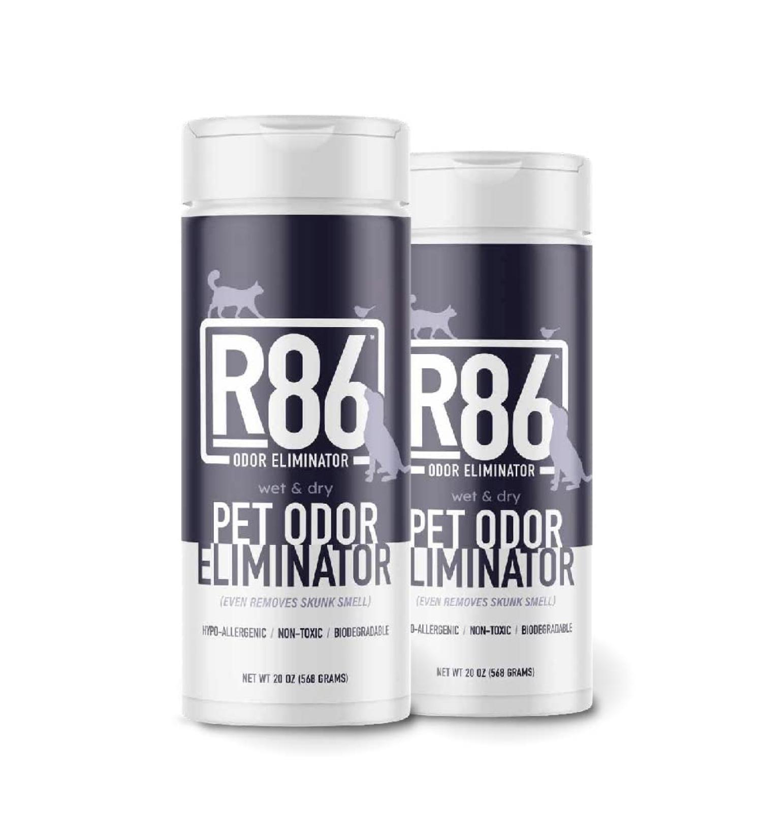 R86 Pet Odor Eliminator - Neutralize Litter Box & Carpet Odors, Skunk Spray, Air & Fabric Odor - Safe on Paws - Natural Granular Formula - Use Wet or Dry - Buy Online on SooperMarket.com
