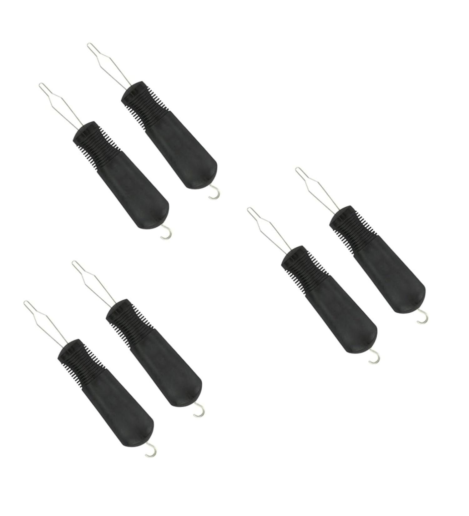 Button Hook Helper 6 Pcs Puller Zipper Helper Pull for Dresses Dressing Hook Button for Clothes Sticky Hooks for Hanging Rope Tab Black 18.4*3.2cm Black - Buy Online on SooperMarket.com