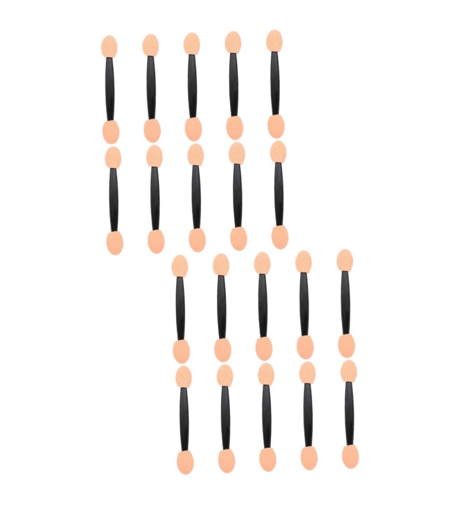 PLAFOPE 200 Pcs Double Ended Eyeshadow Brush Makeup Bulk Sponges Makeup Eyeshadow Plastic Black - Buy Online on SooperMarket.com