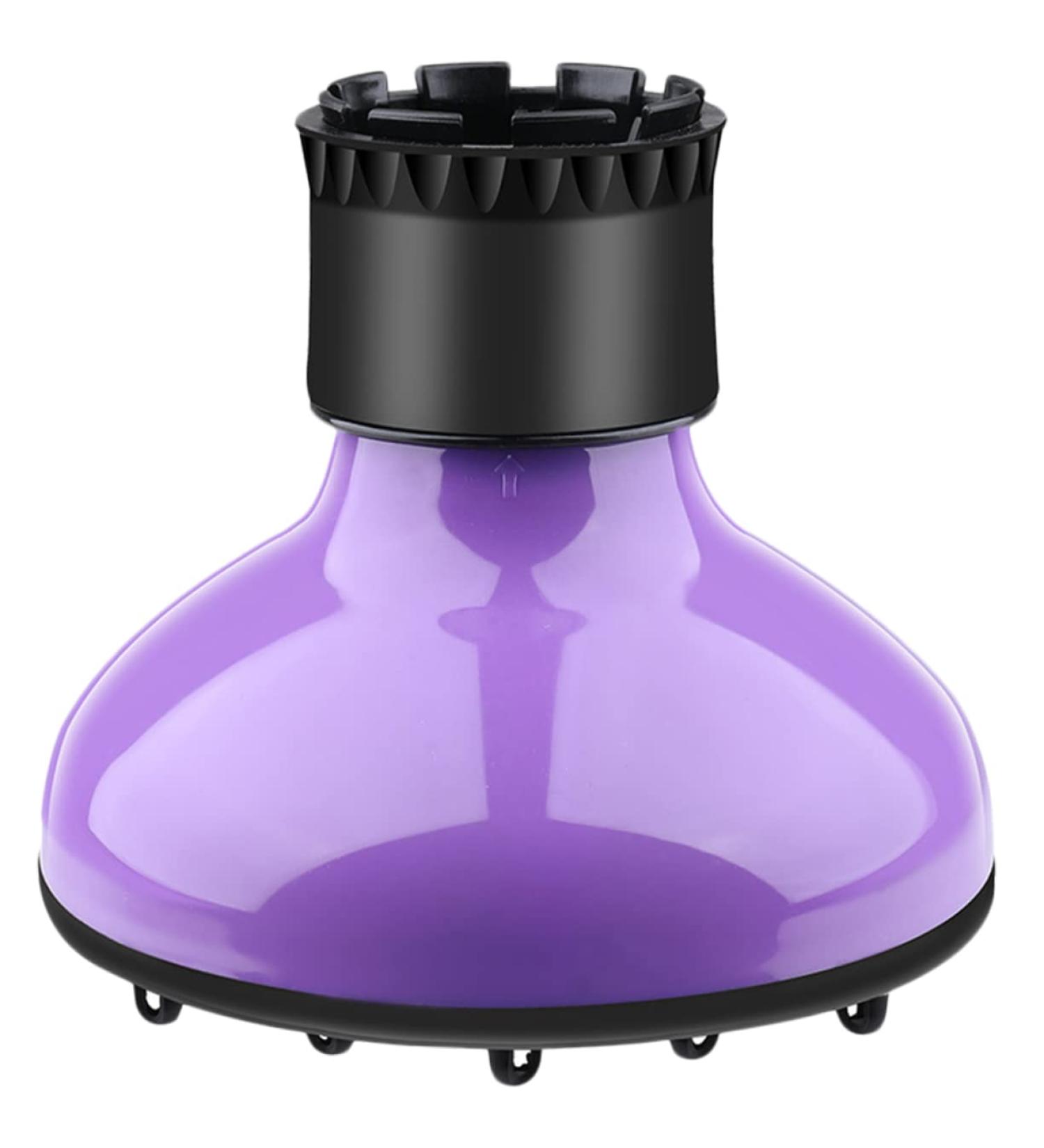 NOLITOY Hair Dryer Diffuser - Silicone Curly Hair Tool - Travel-Friendly Volume Hood - Purple Nylon Gale for Perfect Curls - Buy Online on SooperMarket.com