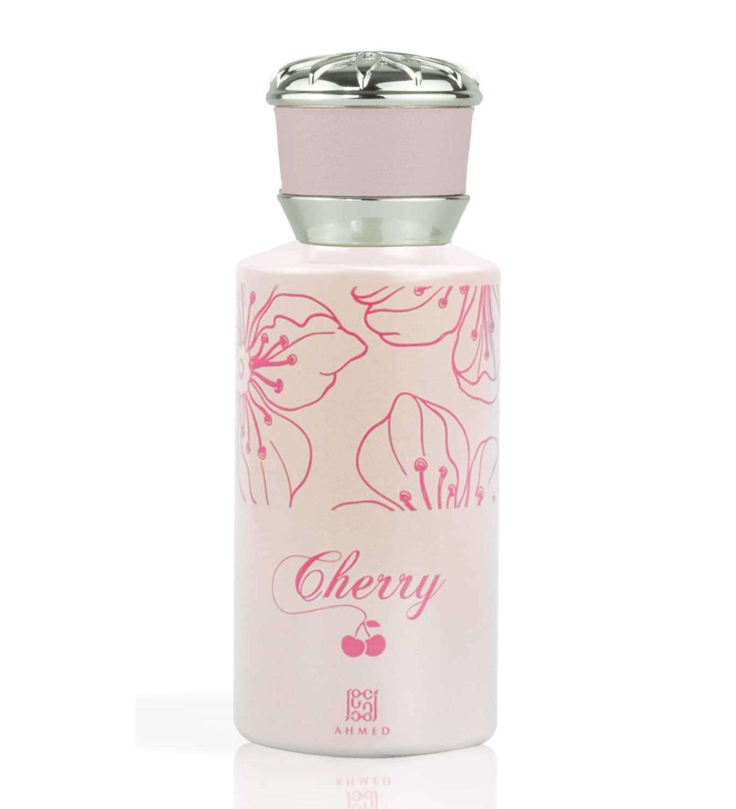 AHMED Cherry 50mL Fragrance for Women Youthful and sensual fragrance with Citrus Cherry Flower Accords Jasmine Vetiver and a Sandalwood/White Musk Base - Buy Online on SooperMarket.com