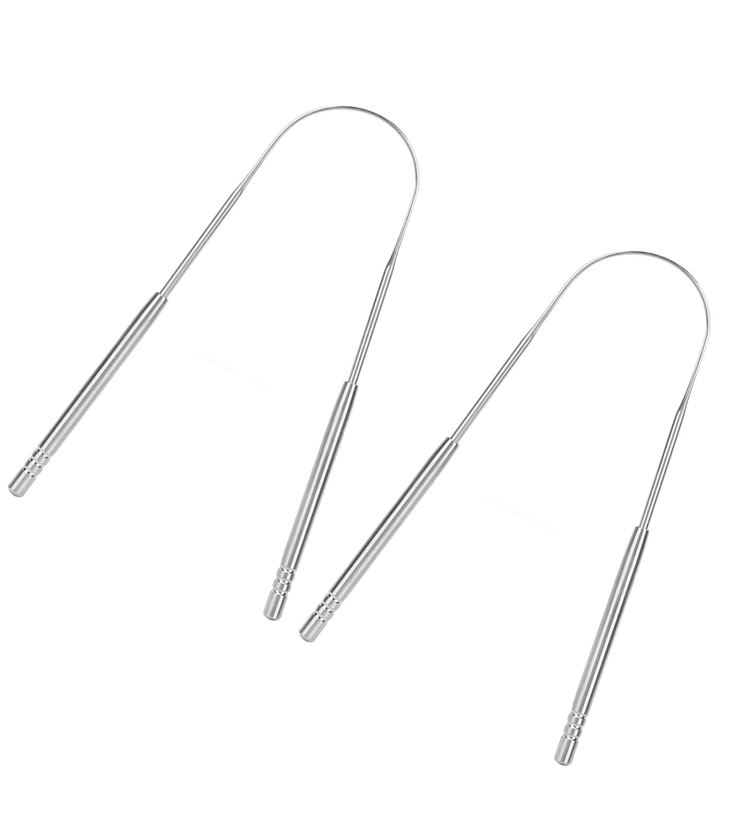 Hiraith U-Shaped Stainless Steel Tongue Scraper | Bad Breath Removal & Oral Health Protection - Buy Online on SooperMarket.com