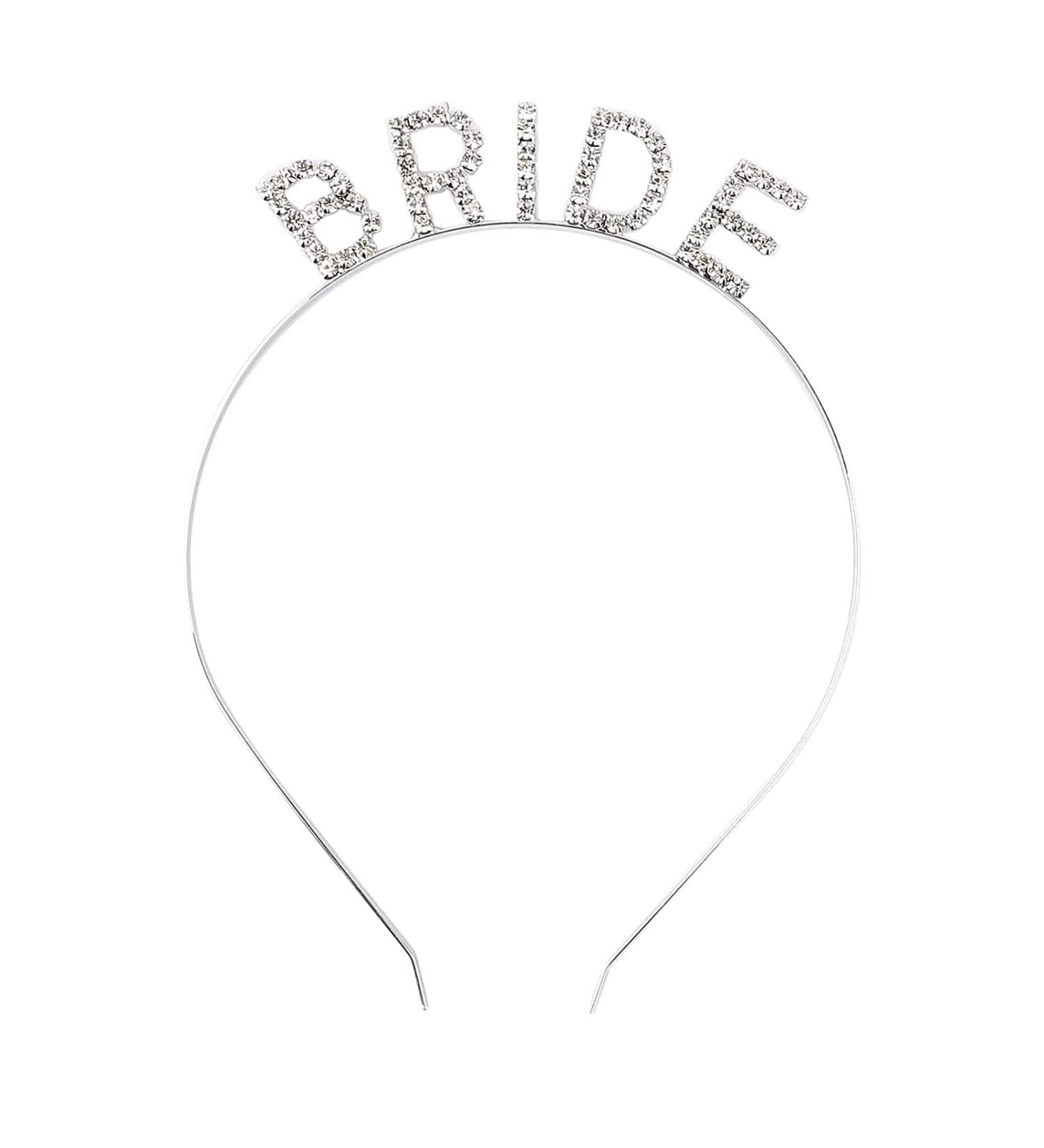 Bride Rhinestone Headband | Elegant Crystal Bridal Crown for Wedding and Bachelorette Party - Buy Online on SooperMarket.com