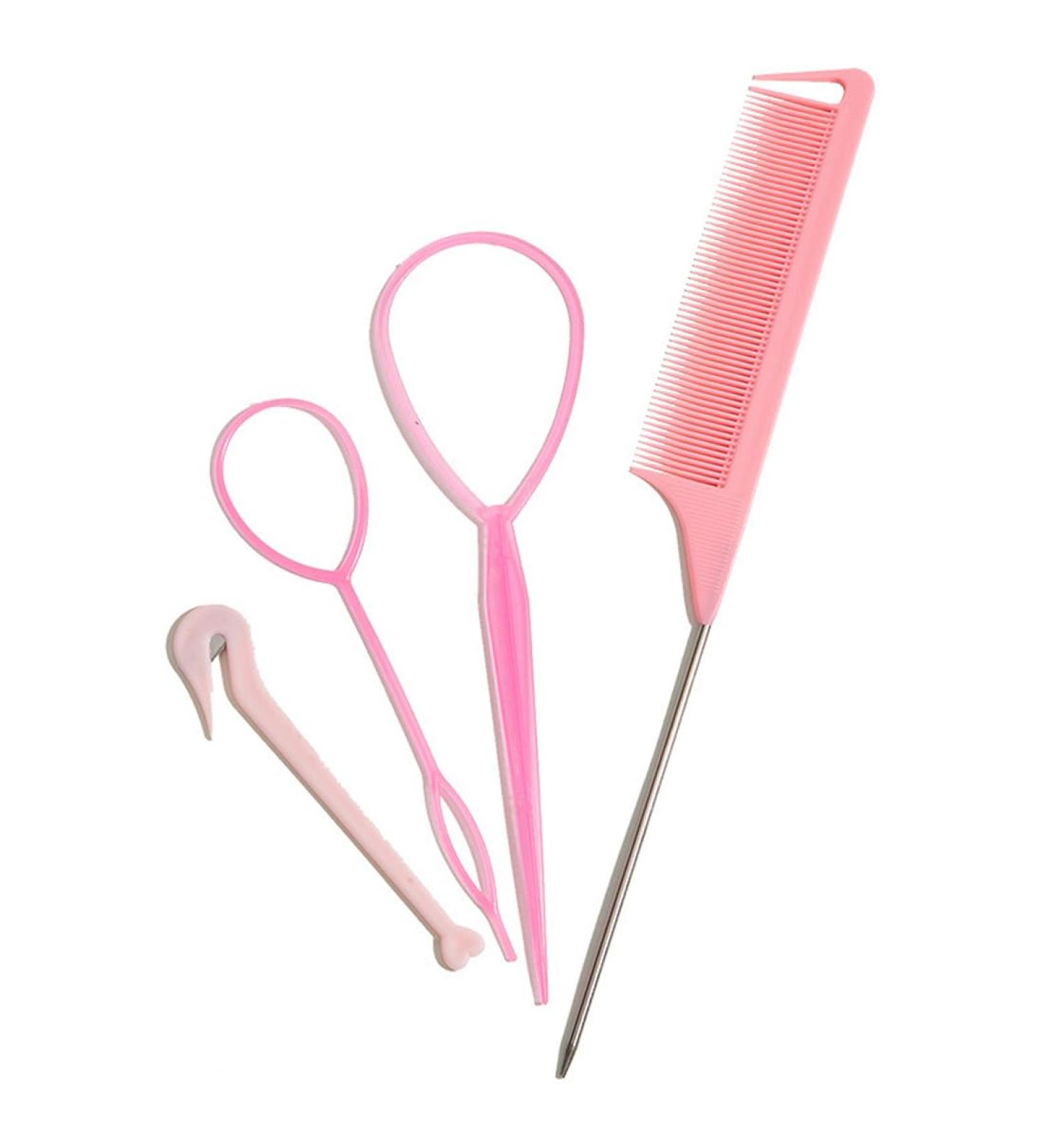 KQNM Haarhilfen 4er-Set Haarflechtwerkzeuge & Dutt-Styler f r perfektes Haarstyling | Internationaler Versand - Buy Online on SooperMarket.com