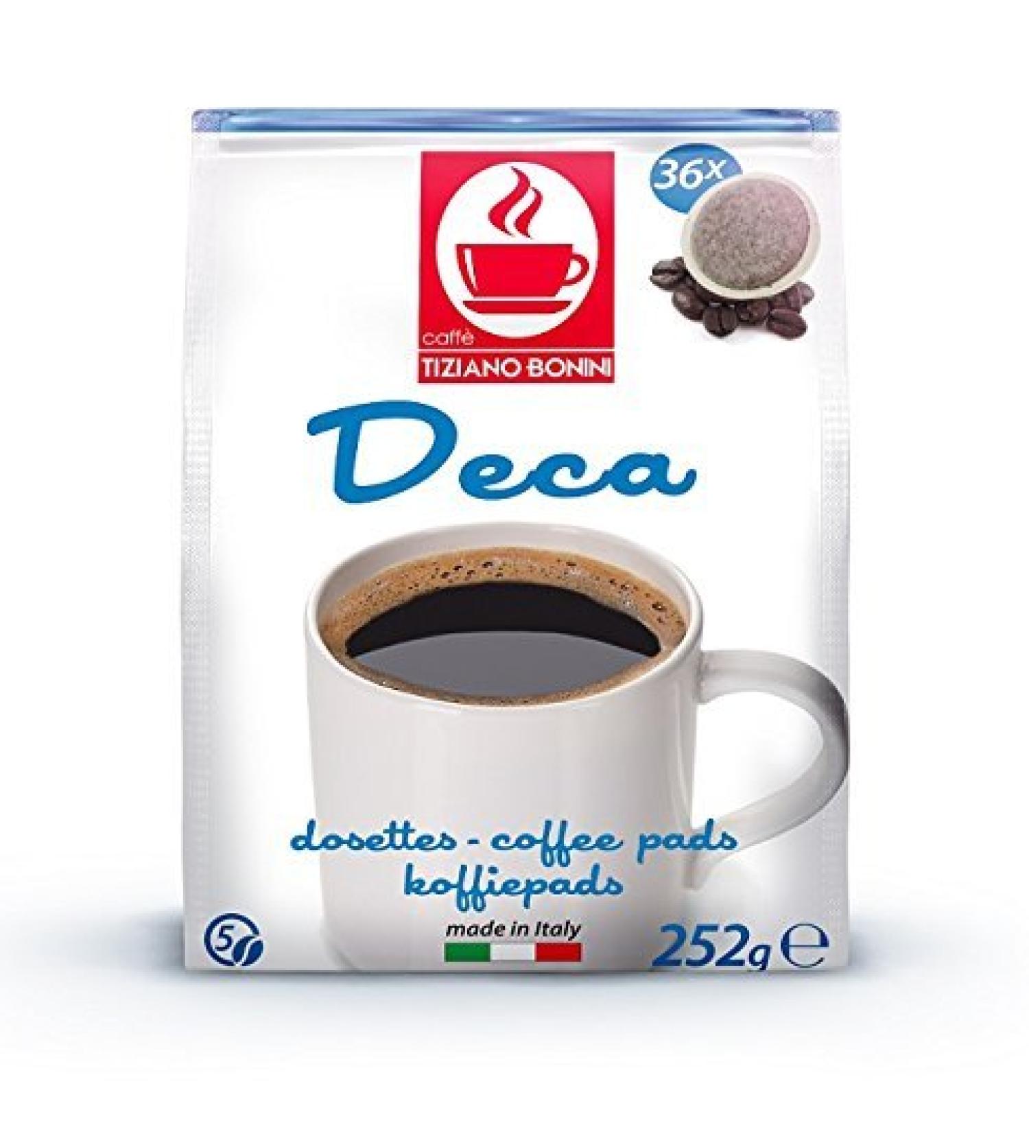 Bonini Coffee Pads for Senseo - Deca 2 x 36 Pods decaffeinated (72 Pods 504g)