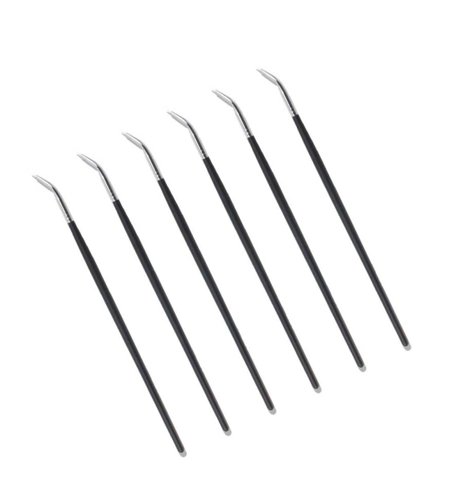 PLAFOPE 6pcs Long Handle Eyeliner Brush Liner Brush for Eyes Angled Bent Eyeliner Brush Eye Makeup Brush - Buy Online on SooperMarket.com