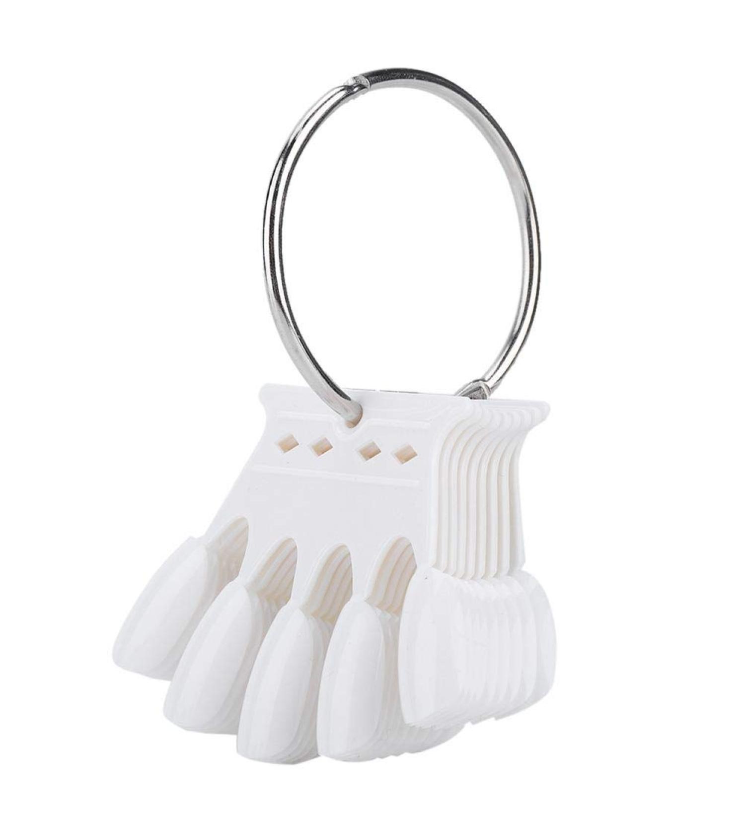 Nail Color Card - 4 Colors 50 pcs Nail Art Tips for Manicure Polish Gel Display - White - Buy Online on SooperMarket.com