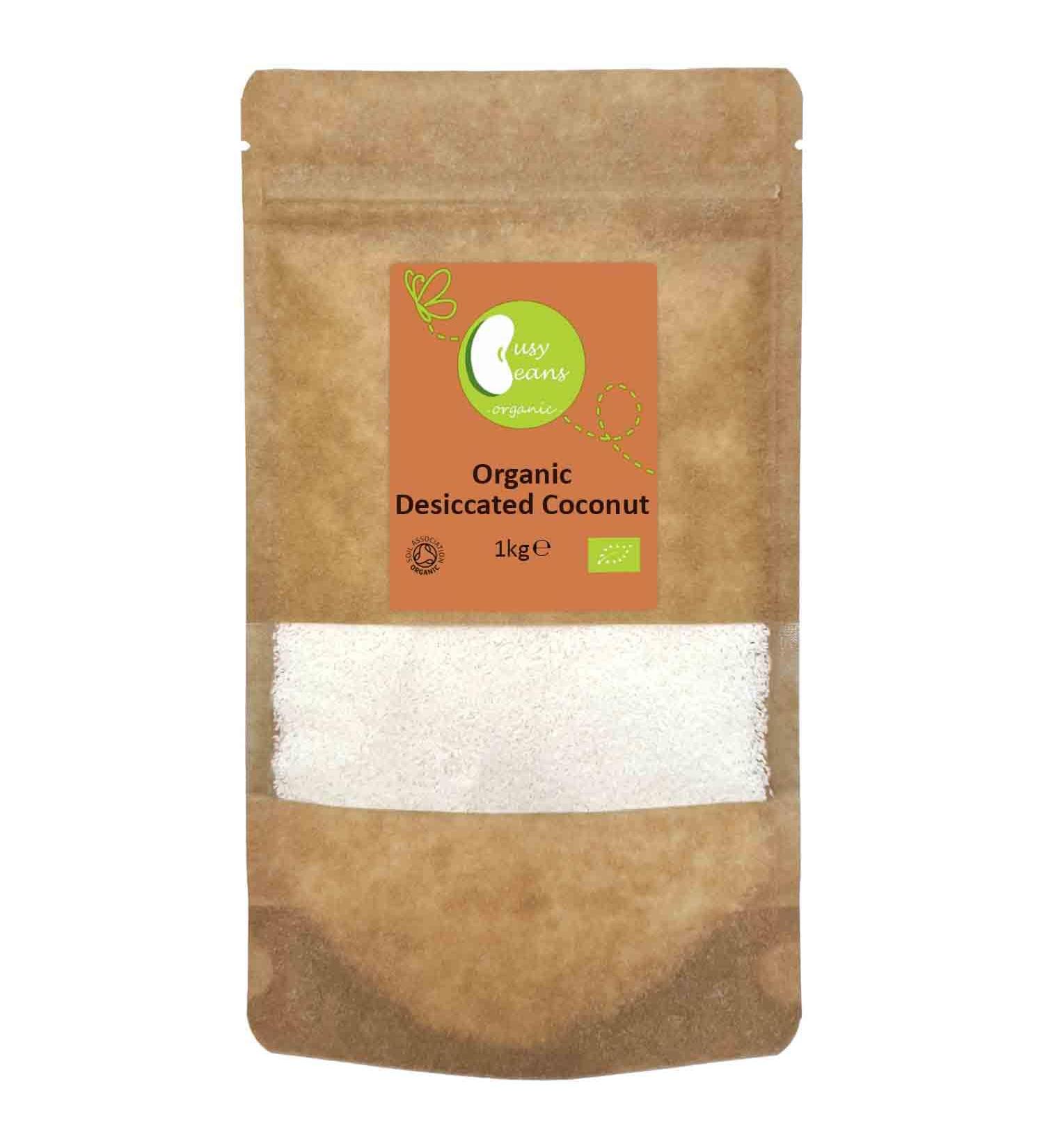 Organic Desiccated Coconut - Certified Organic - by Busy Beans Organic (1kg) - Buy Online on SooperMarket.com