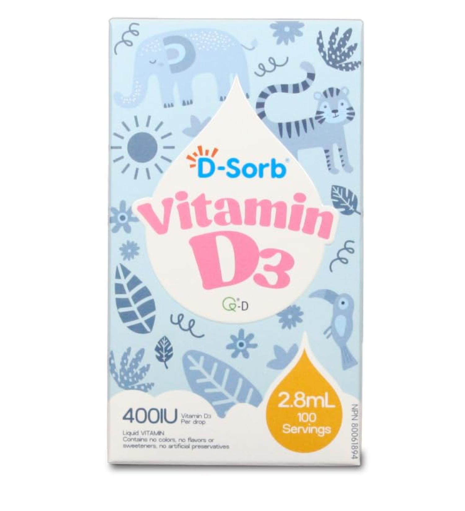 D-Sorb Vitamin D3 400 IU 2.8mL 100 Servings - Buy Online on SooperMarket.com
