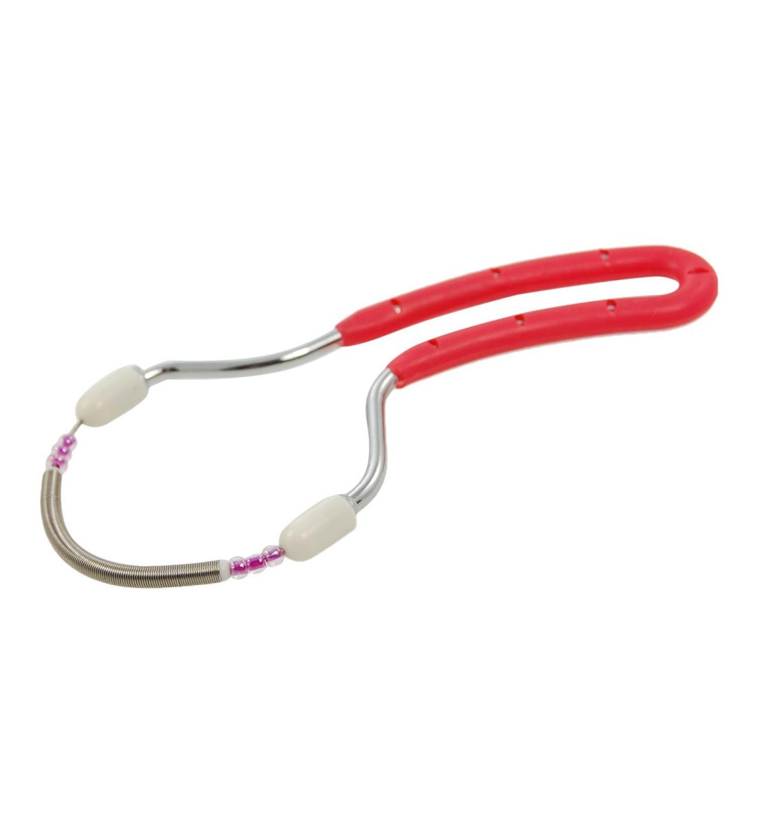 Ruilogod Red Handle Spring Facial Fixed Fine Hair Remover Threading Epilator Tool
