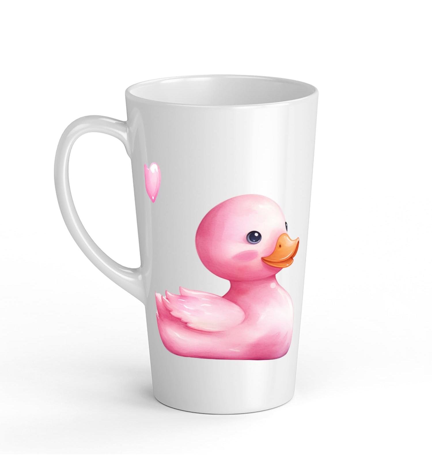 White Ceramic Kids Canard Mug - Large 483 ml Perfect for Hot Chocolate or Milk Fun and Easy to Use