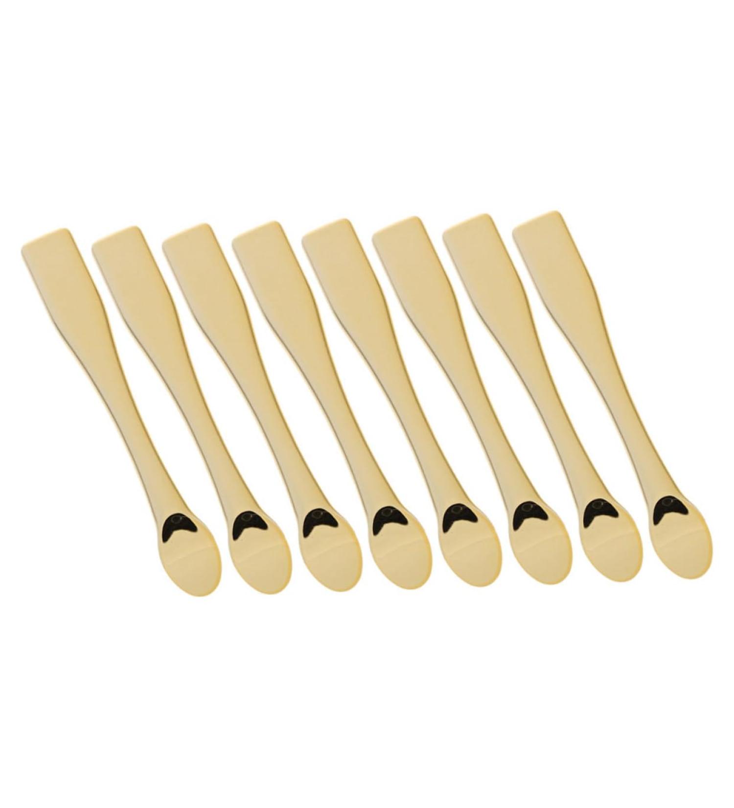 Baluue 8pcs Mask Spoon Skincare Spatula Cream Applicator Makeup Spatulas Makeup Scoop Skin Care Spatula Abs 6x0.7x0.7cm Golden - Buy Online on SooperMarket.com