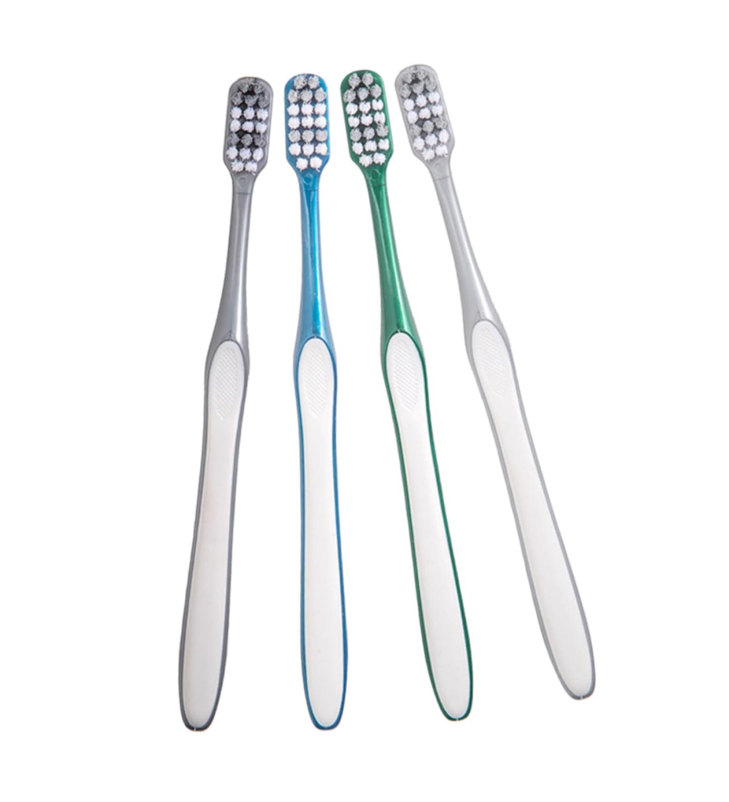 Eco-Friendly Kombiiuda Manual Toothbrush Set - 4 Reusable Men's Travel Brushes for Camping & Home - Buy Online on SooperMarket.com