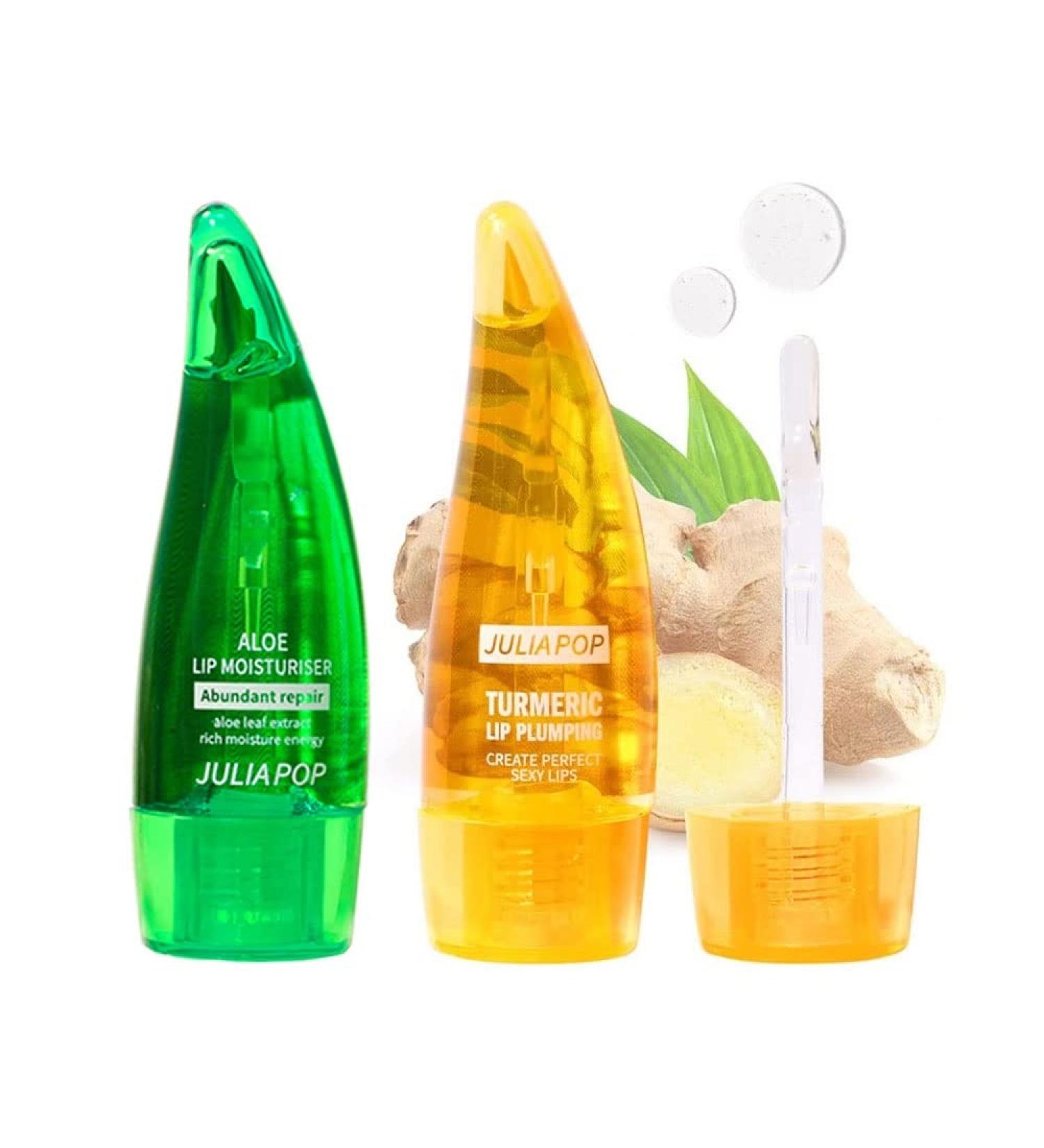 SWETIYOU Lip Plumper Set - Natural Moisturizing Aloe Vera Gloss for Fuller, Hydrated Lips | Reduce Fine Lines | Lip Care Serum - Day and Night Use - Buy Online on SooperMarket.com