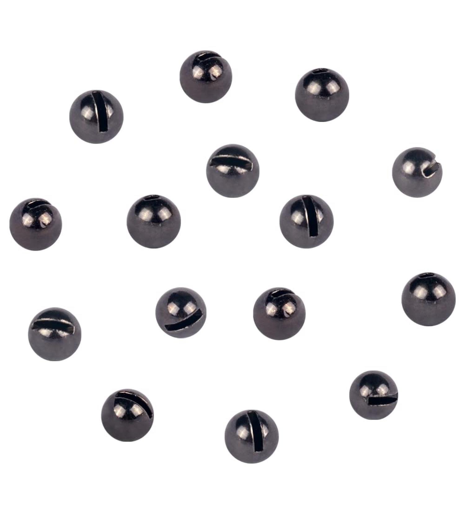 MUUNN Tungsten Slotted Beads 150pcs - 12 Colors/13 Sizes Fly Tying Materials - Black Nickel 4.0mm - Buy Online on SooperMarket.com