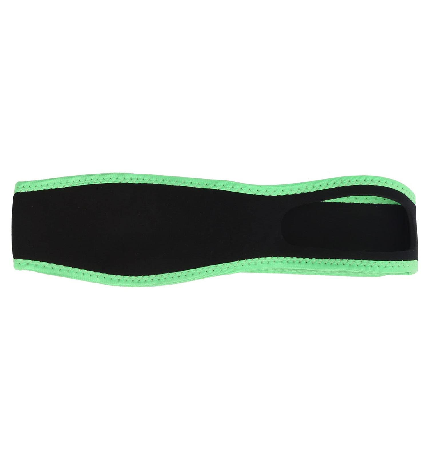 Adjustable Anti-Snoring Chin Strap for Better Sleep | Breathable Jaw Support Belt with Fluorescent Green Edge Covering - Buy Online on SooperMarket.com