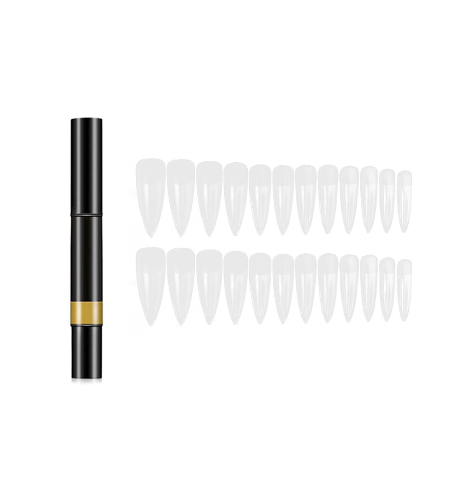 Worparsen Nail Tips Glue Handheld Soak Off UV LED Base Gels Stick Extension Glue Pen Ornament Sticking Solid E - Buy Online on SooperMarket.com
