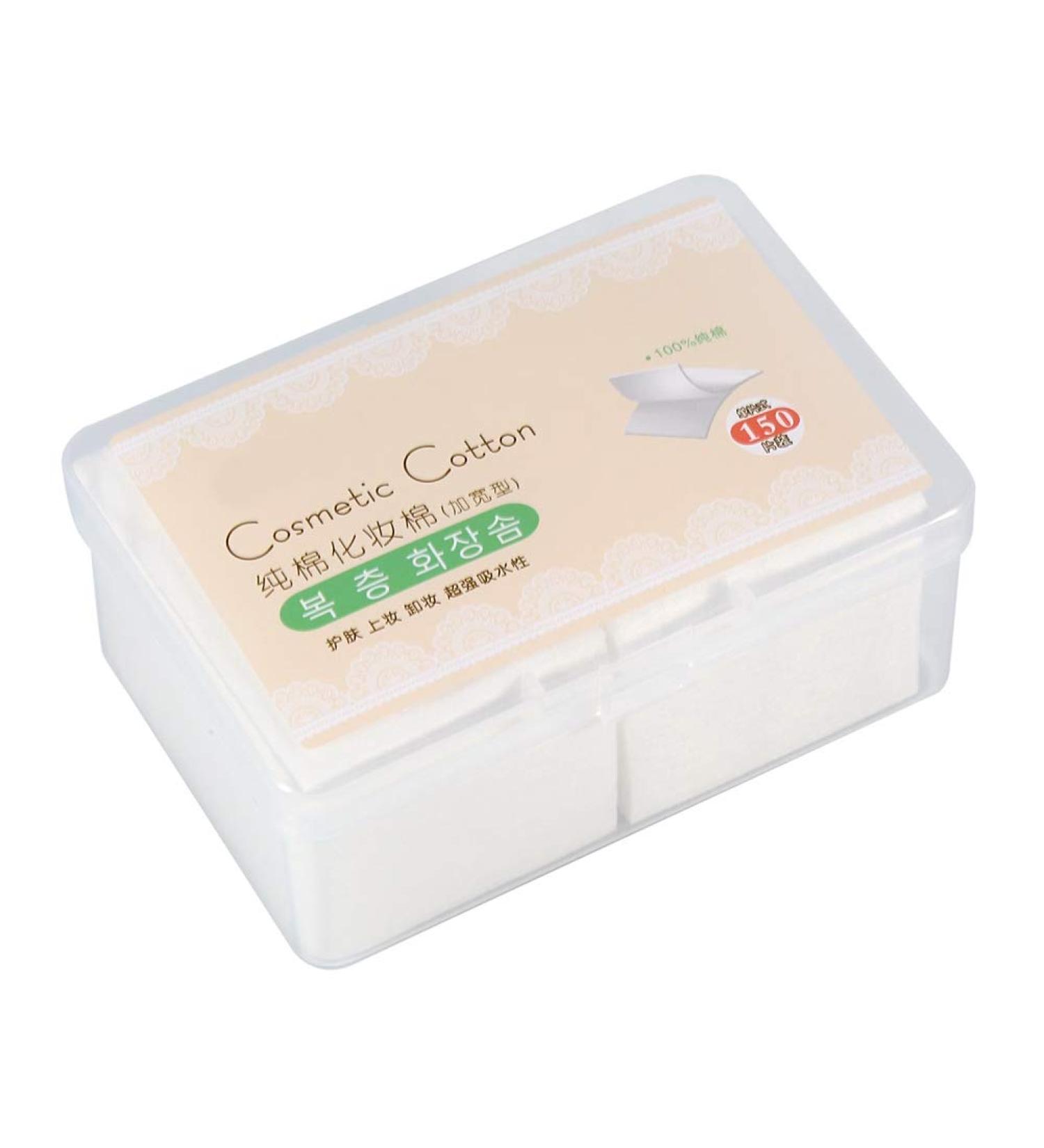 Premium Hypoallergenic Cotton Pads - 150 Make-Up Remover & Skin Care Fleece Pads Lint-Free International Shipping - Buy Online on SooperMarket.com
