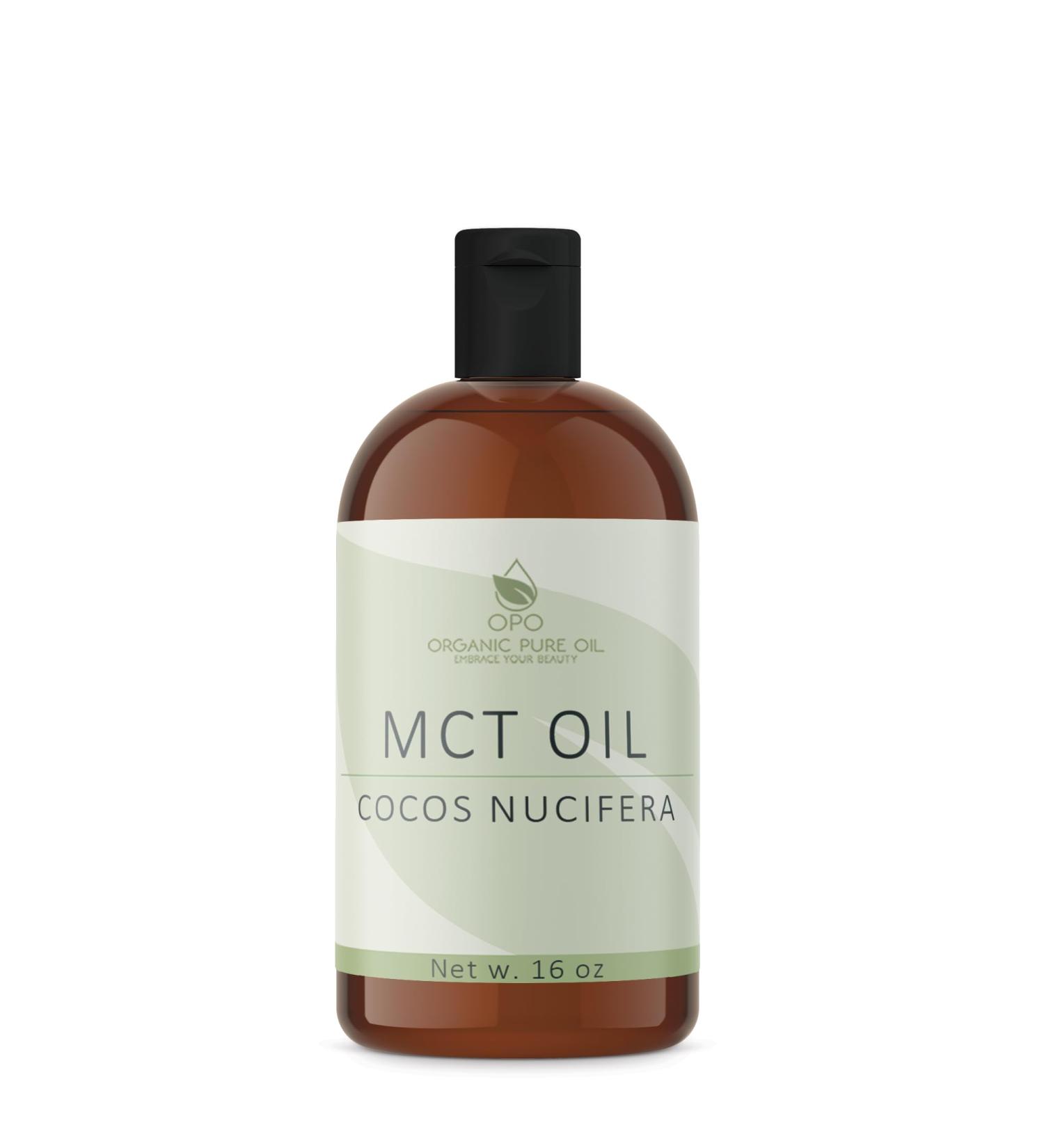 OPO MCT Oil - 100% Pure Fractionated Coconut Oil | Organic Non-GMO C8 & C10 Carrier Oil for Skin Hair & Cuticles - 16 oz - Buy Online on SooperMarket.com
