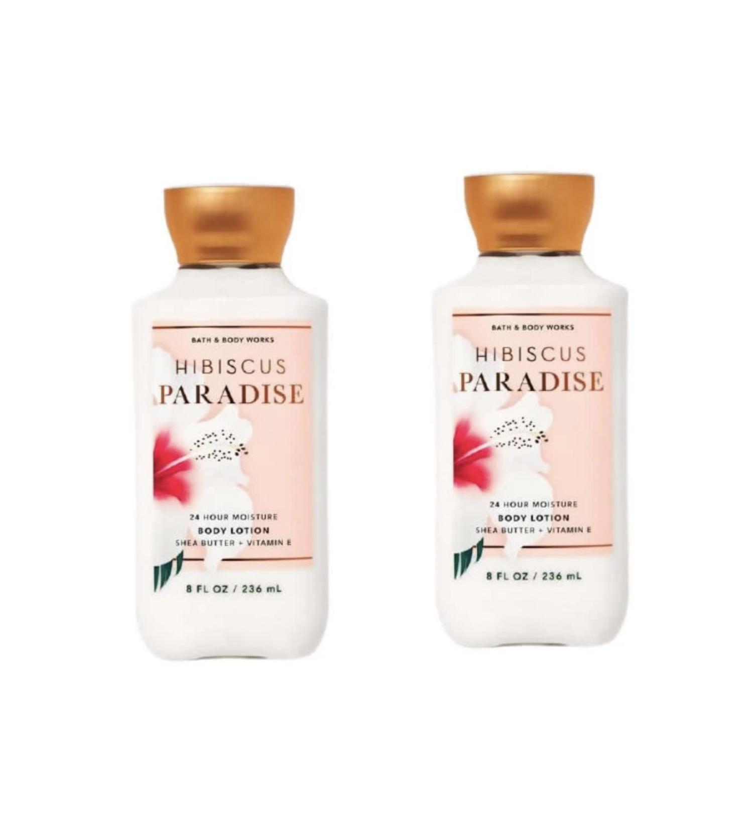 Bath and Body Works 2 Piece Pack (8 fl.oz /236 mL) Hibiscus Paradise Super Smooth Body Lotion