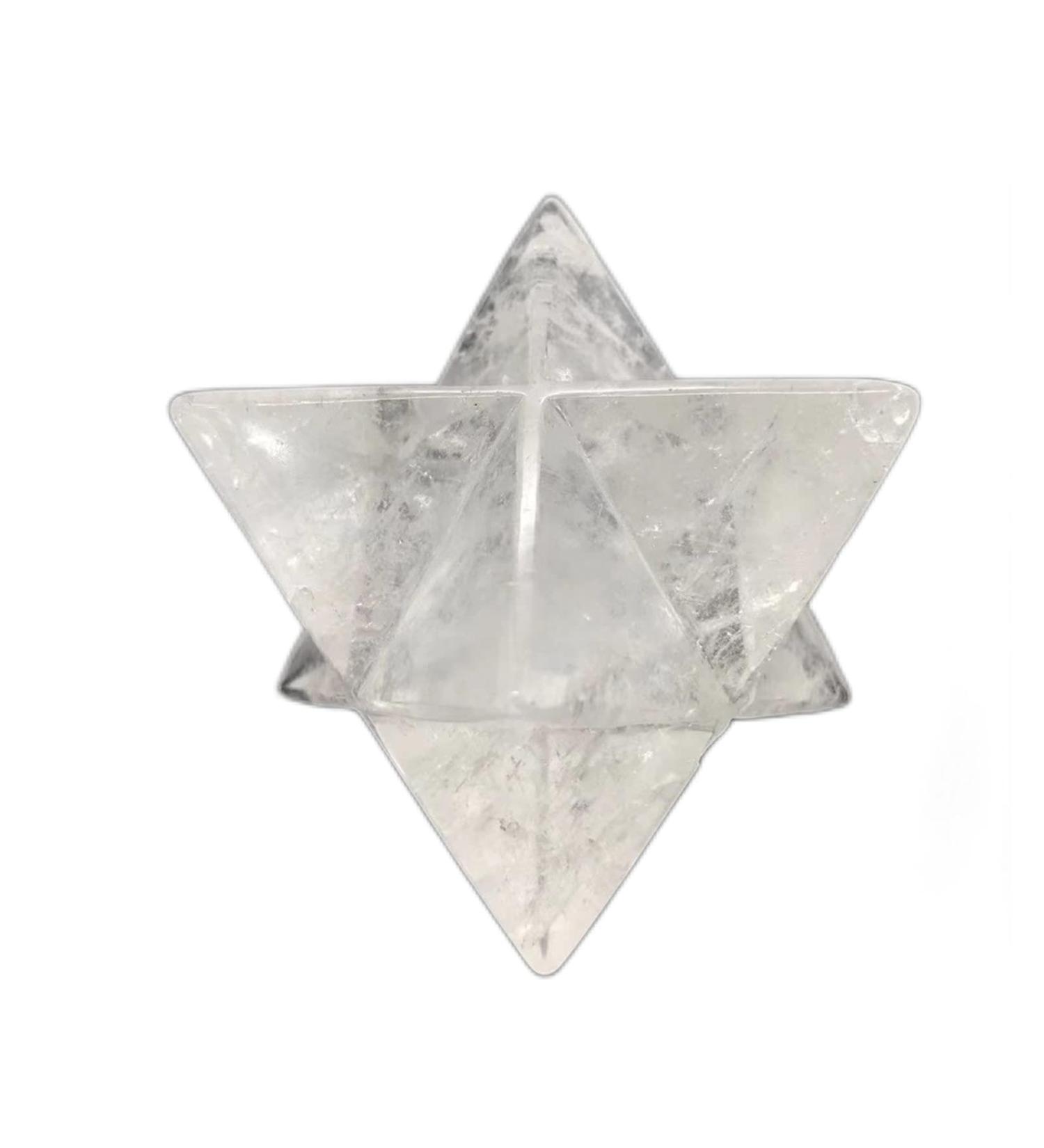 CIMWJOPS Big 60mm Natural Clear Crystal Merkabah Pendulum Crystal Stones Merkaba Stars Pendant Jewelry NecklaceEnergy Minerals 5cm - Buy Online on SooperMarket.com