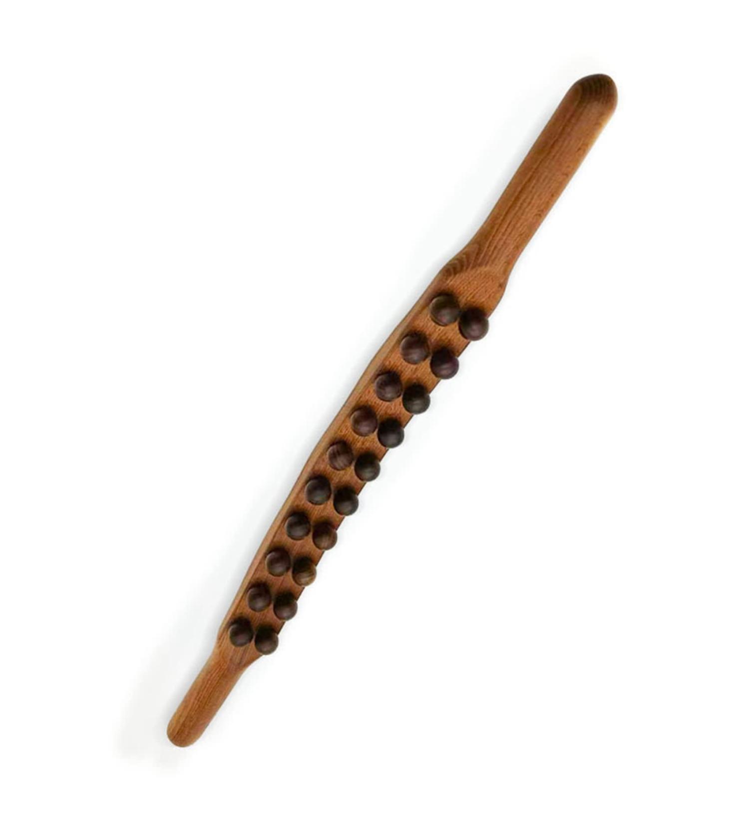 Buy Dellx 20 Beads Gua Sha Scraping Stick Wooden Massage Tool for Muscle Relief & Meridian Therapy Ideal for Back & Waist - Buy Online on SooperMarket.com
