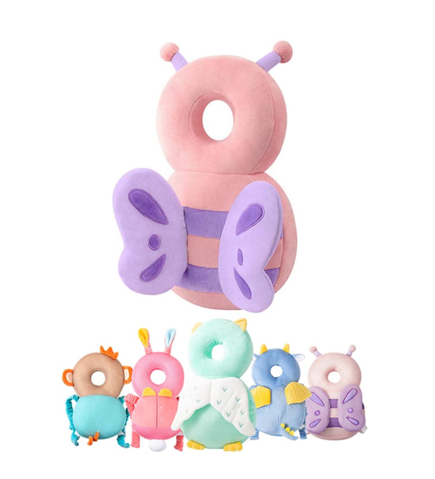 Baby Head Protector | Adjustable Safety Pad Cushion Backpack for Crawling & Walking | Pink | Ages 4-24 Months - Buy Online on SooperMarket.com