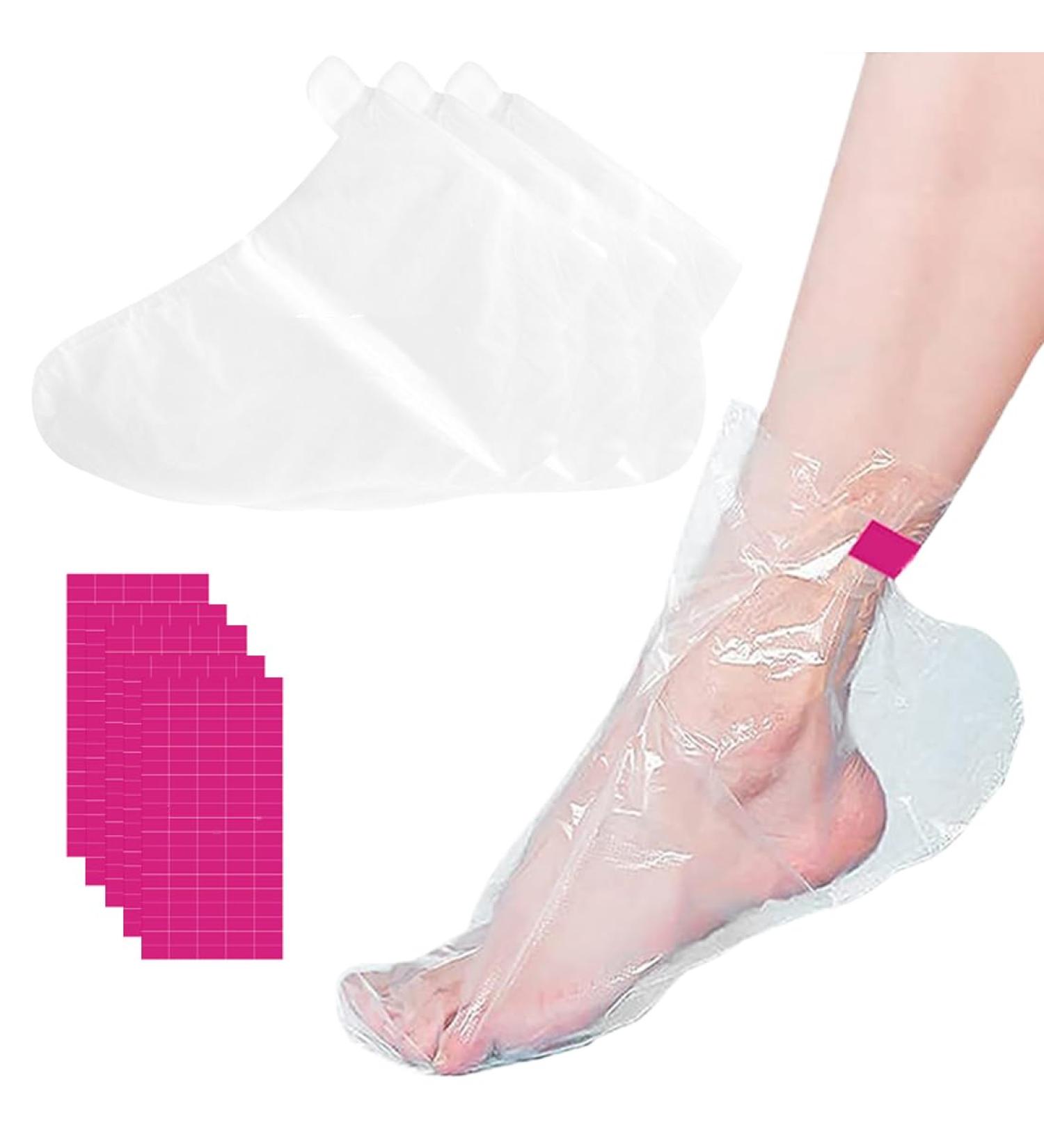 Disposable Boot Paraffin Wax Covers - 100 PC Clear Plastic Foot Masks for Spa & Foot Care Accessories - Buy Online on SooperMarket.com