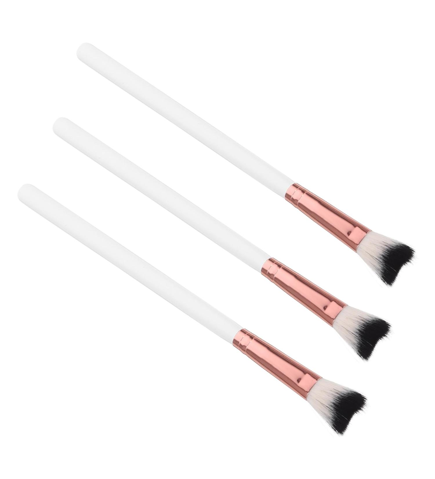 Baluue 3pcs Fish Tail Brush Nose Contour Brushes Highlighter Brush Makeup Brushes Makeup Tool Wooden Handle - Buy Online on SooperMarket.com