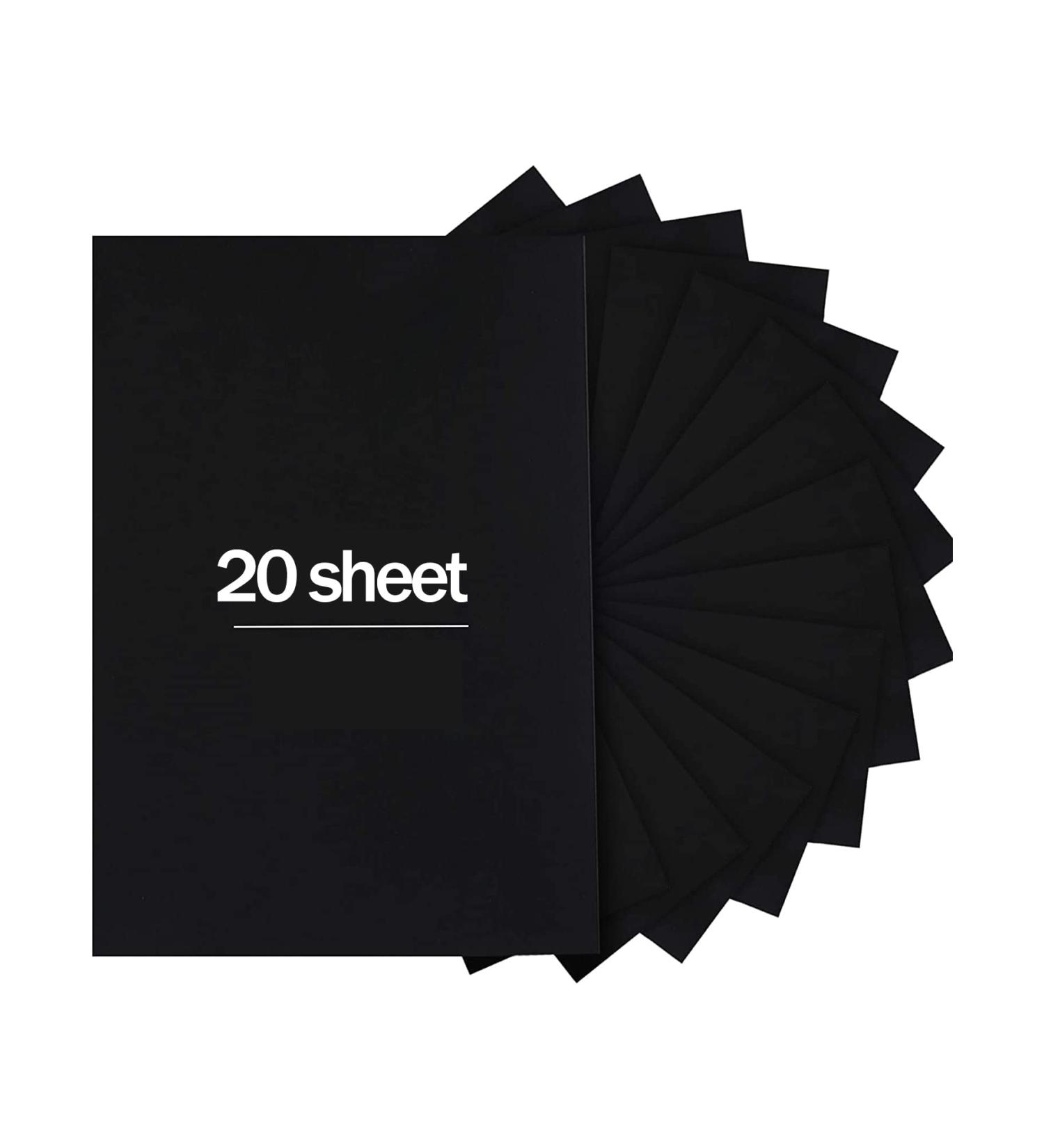 20 Sheets Black Cardstock 8.5 x 11 - 250gsm for DIY Arts & Crafts, Invitations, Stationery, Scrapbooking - Christmas Cards Making Supplies - Buy Online on SooperMarket.com