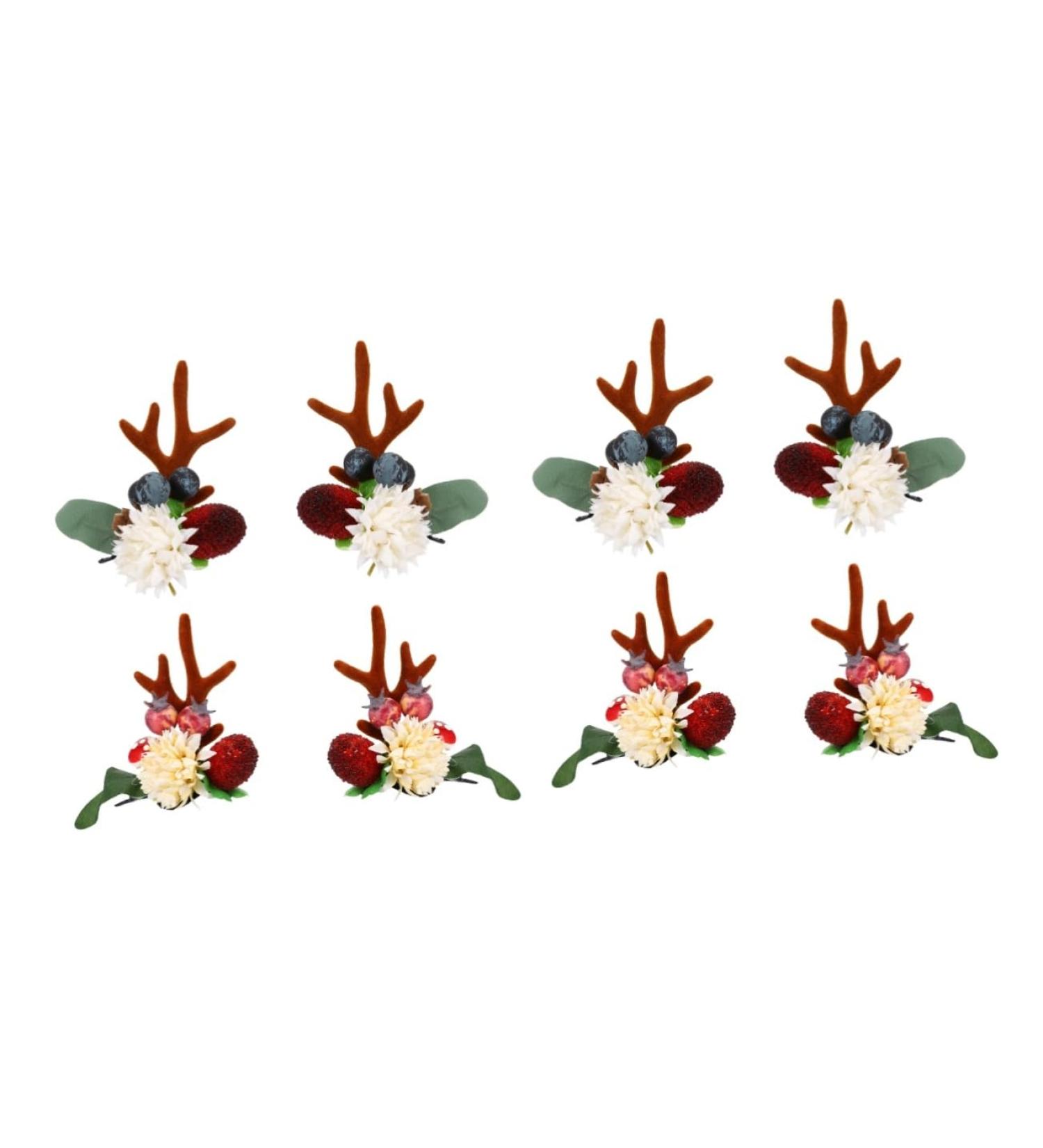 ABOOFAN 4 Pairs Reindeer Antler Hair Clip Christmas Characters Hairpin Reindeer Hairpin Reindeer Antlers Hair Clips Barrettes for Women Christmas Hair Decorations Accessories Fairy Child - Buy Online on SooperMarket.com
